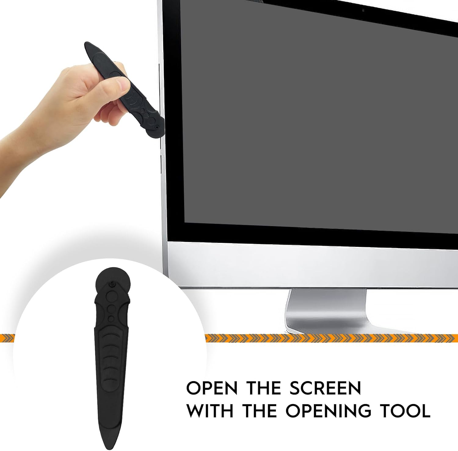 LCD Display Screen Adhesive Strips Sticker Replacement Tape Professional Repair Kit Compatible with Imac 27" A1419 Retina 2012-2015 (With Opening Tool) image number 2