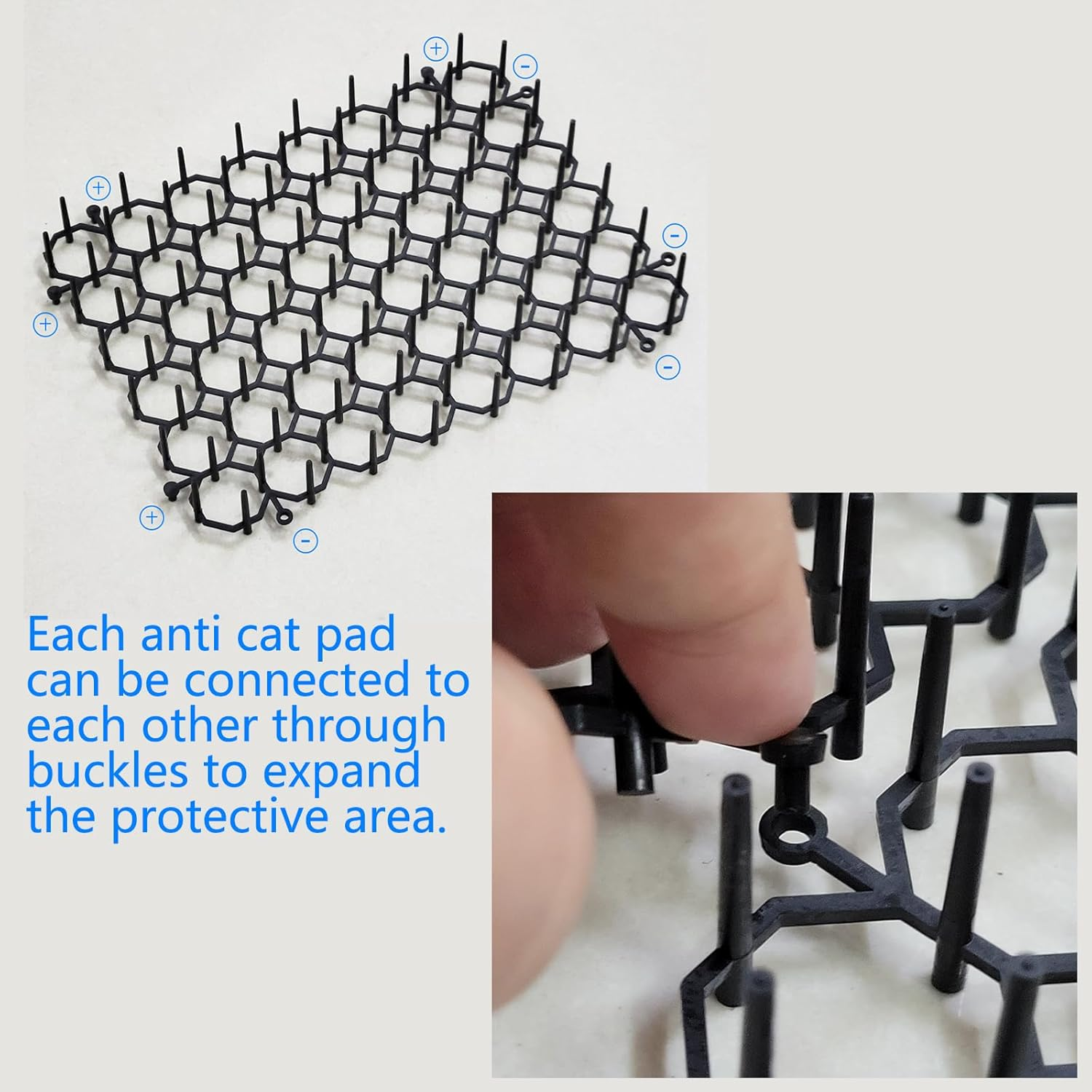 Auto-Plaza Cat Dog Deterrent Scat Mat for Cats Dogs with Spikes, Repellent Indoor Furniture, Outdoor Garden Fence Animal Barrier Set (24)