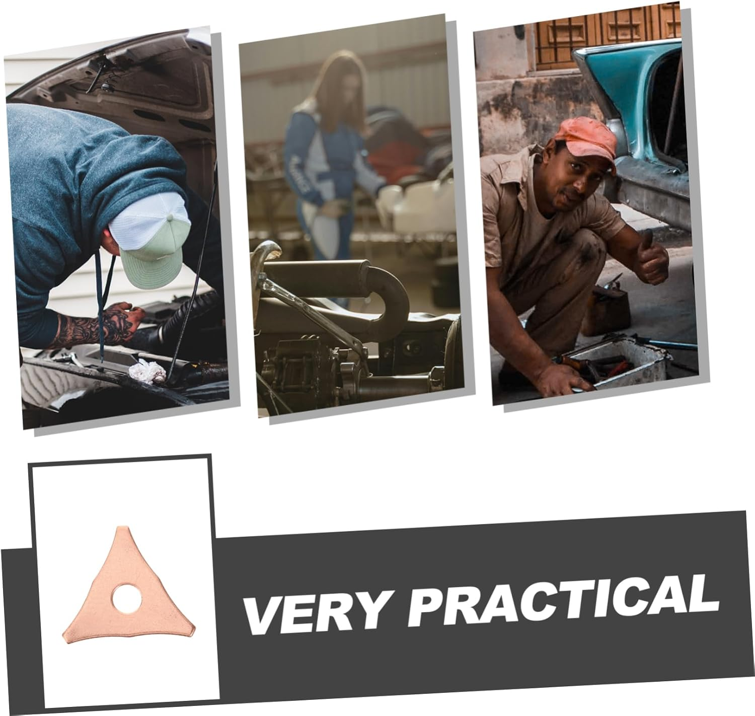 FELTECHELECTR Dent Pulling Ring Washer 100Pcs Triangle Spot Welder Pads for Car Dent Puller Welder Automotive Body Repair Tools Set