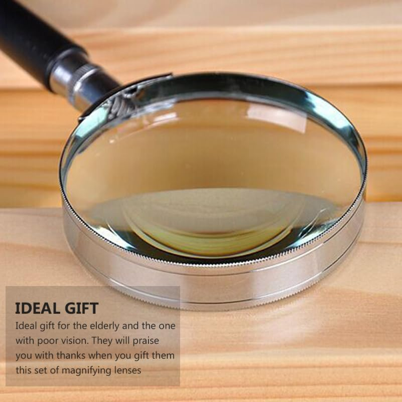 STOBOK Handheld Magnifying Glass for Seniors Lightweight Reading Magnifier for Jewelry Repair and Detailed Work Hobbies Crafts and Everyday Use image number 5