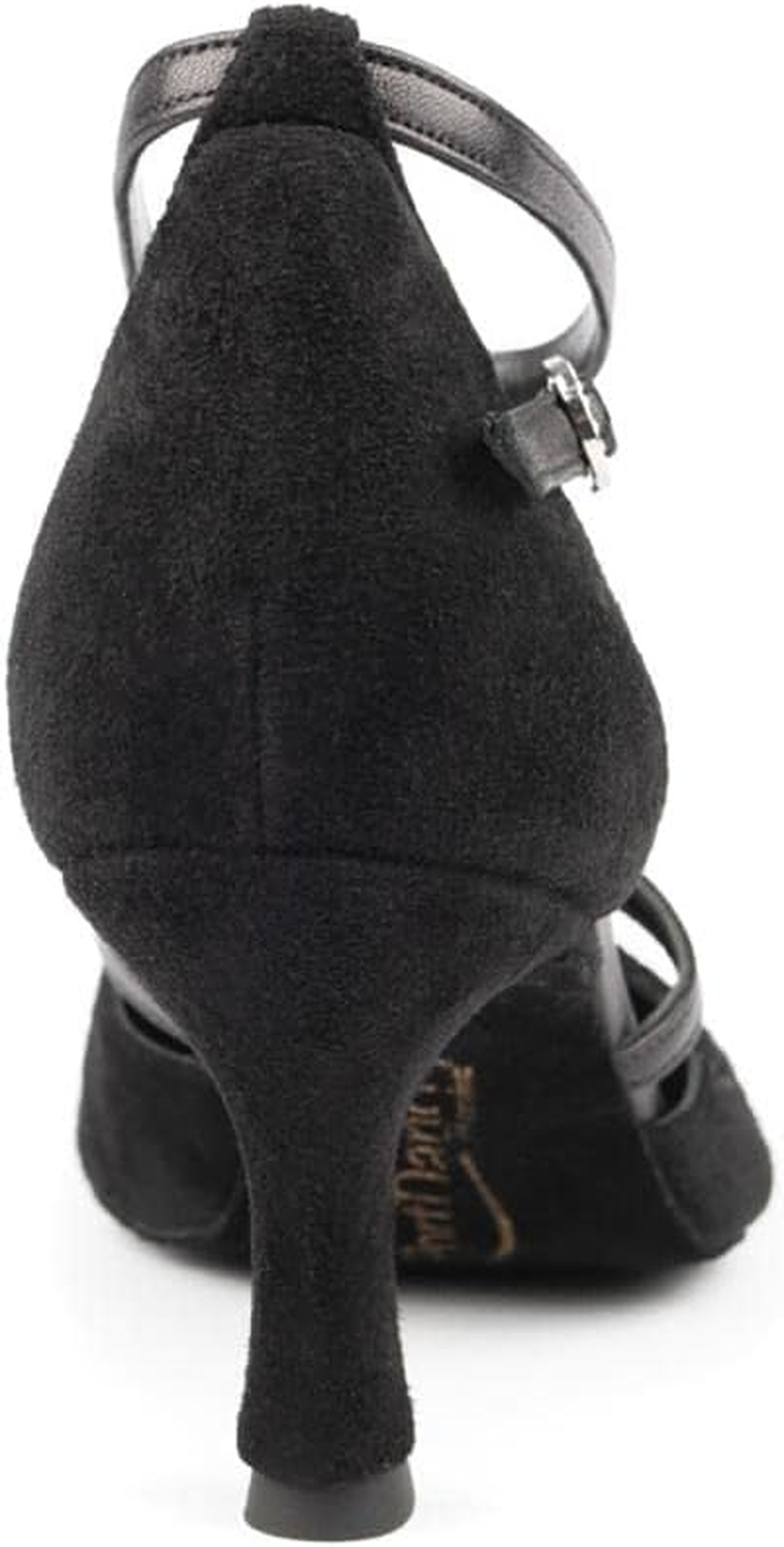 Portdance PD127 Women'S Dance Shoes - Nubuck Black - 5.5 Cm Social - Normal Width - Made in Portugal image number 2