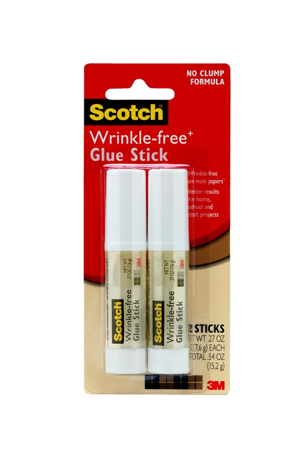 Scotch Wrinkle-Free Glue Stick 2/Pkg-.27Oz image number 2