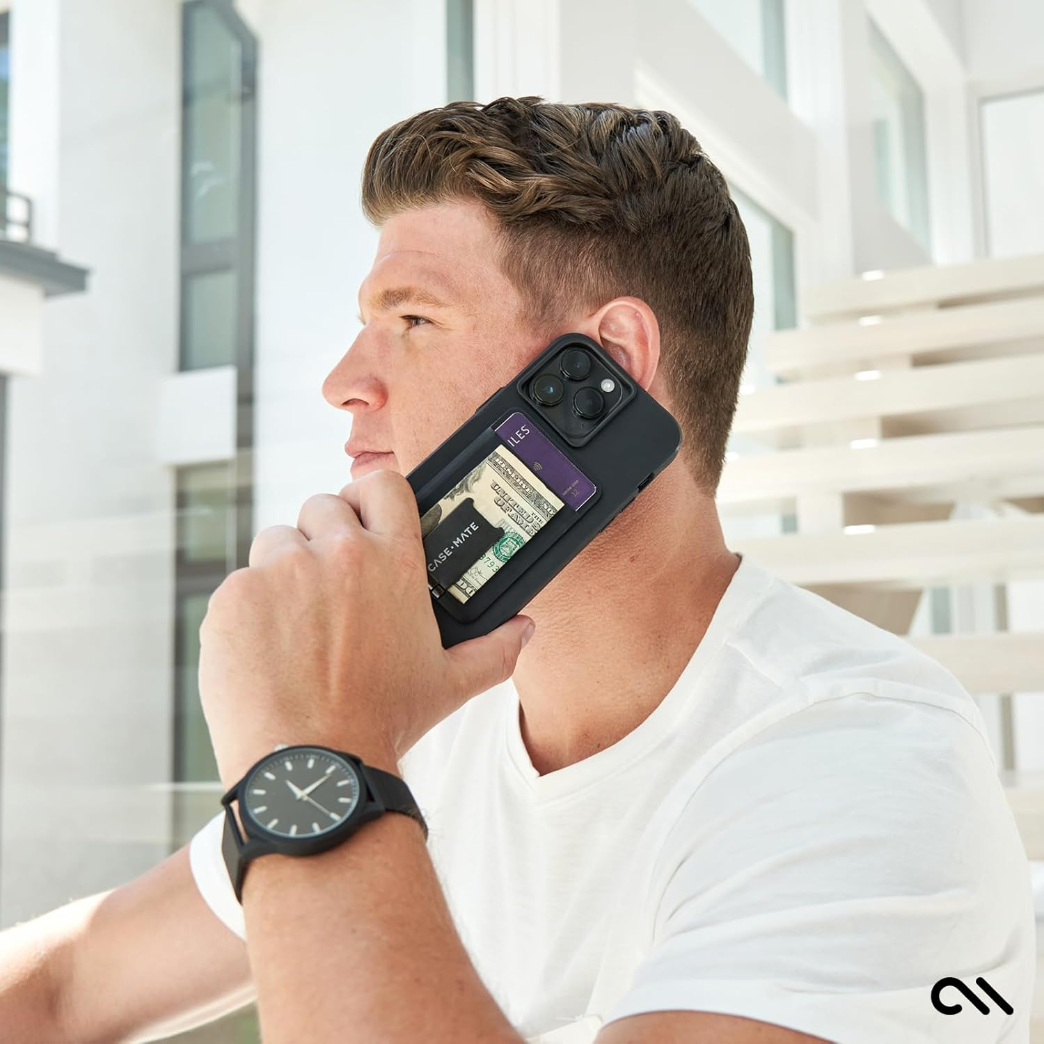 Case-Mate Magnetic Wallet for Iphone - Vegan Leather Magsafe Card Holder [Holds up to 3 Cards] - Detachable for Iphone 15 Pro Max /14 Pro Max / 13 Pro Max image number 3