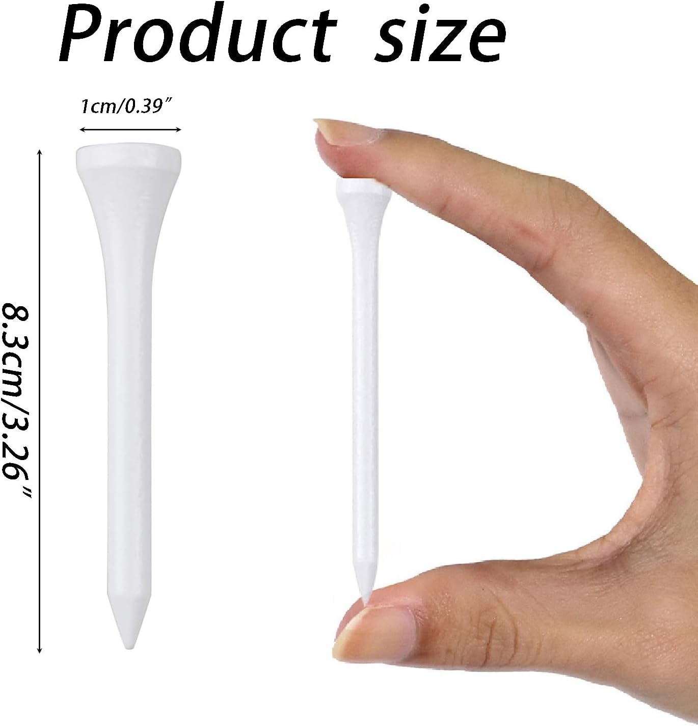 Wzenclave 100Pcs Wooden Golf Tees White Bulk Wooden Golf Table Durable Professional Natural Golf Accessories Suitable Reduces Friction and Provides More Stable Side Rotation for Men and Woman image number 6