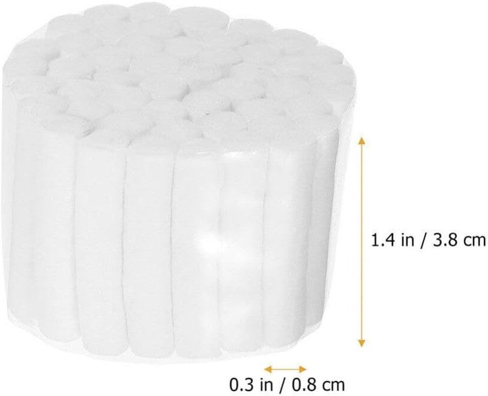 Iplusmile 100 Pcs Rolls Cotton Lap Cottons Pads for Dentists Dental Cotton Swabs Dental Bleed Plugs Rolled Cotton Ball Nose Bleed Plugs Medical Cotton Child White Disposable image number 4
