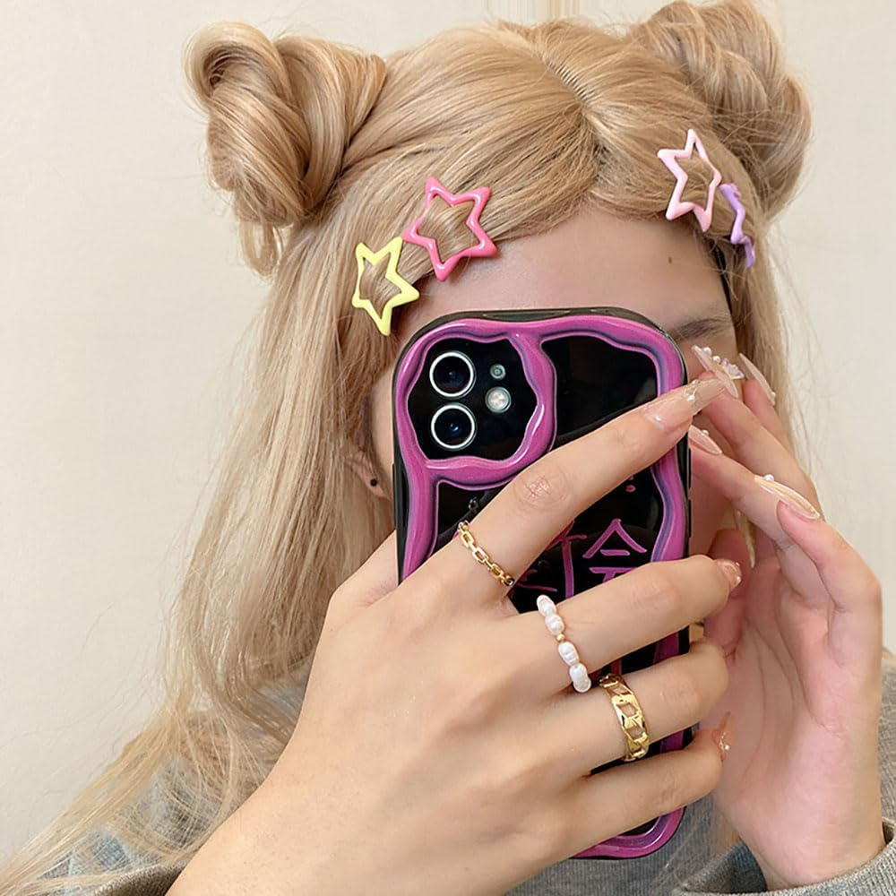 Pack of 40 Star Hair Clips, Colourful Stars Hair Clips, Women'S Small Pentagram Hair Clips, Adorable Cute Metal Five-Pointed Star Hair Clip for Women, Baby Hair Clips, Hair Accessories image number 6