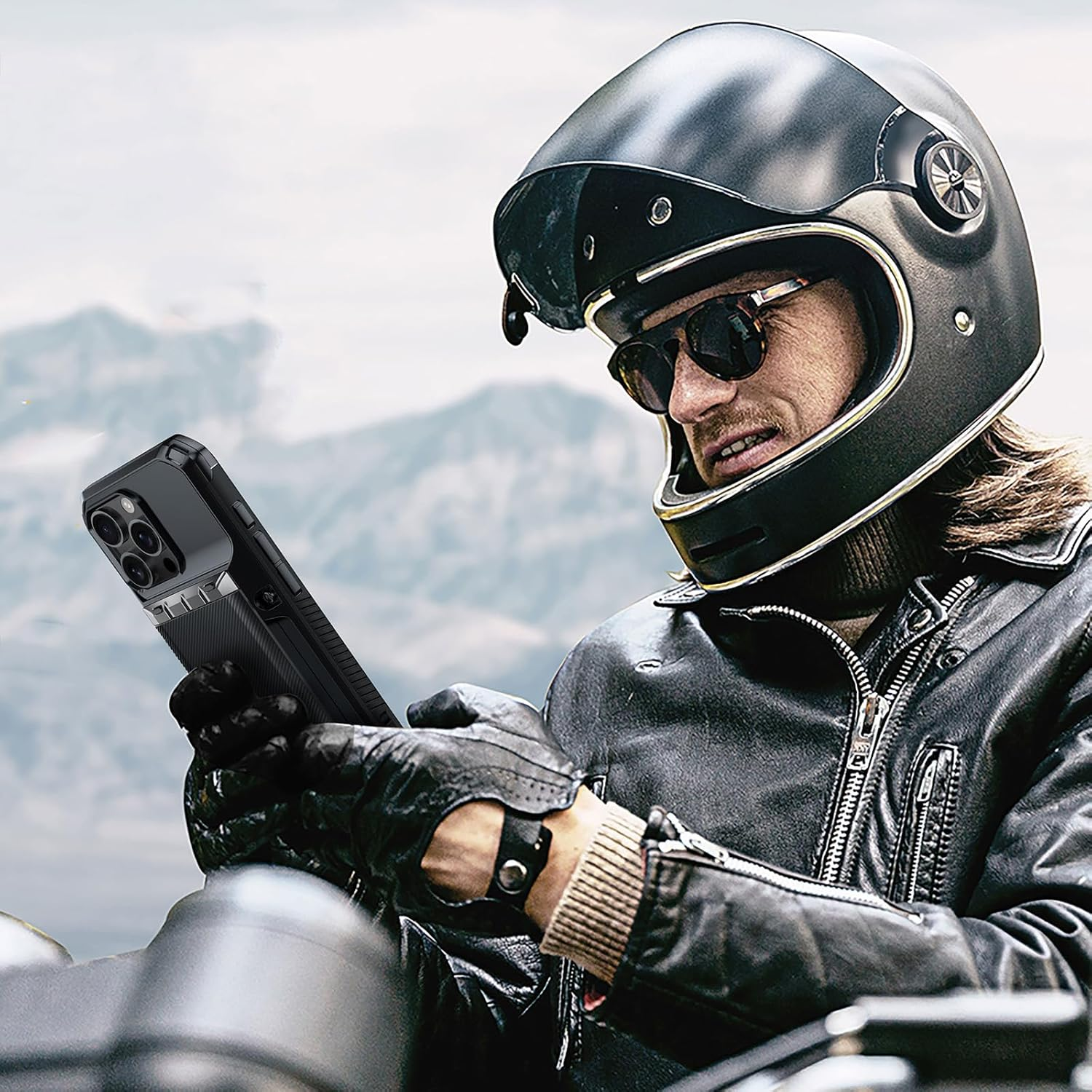 Lumobrilla Wallet for Iphone 14 Pro Max Case with Card Holder[Store 4 Cards][Military-Grade Protective] Anti-Slip Shockproof Cover Hidden Card Slot Heavy Duty Phone Case for Iphone 14 Pro Max,Black image number 6