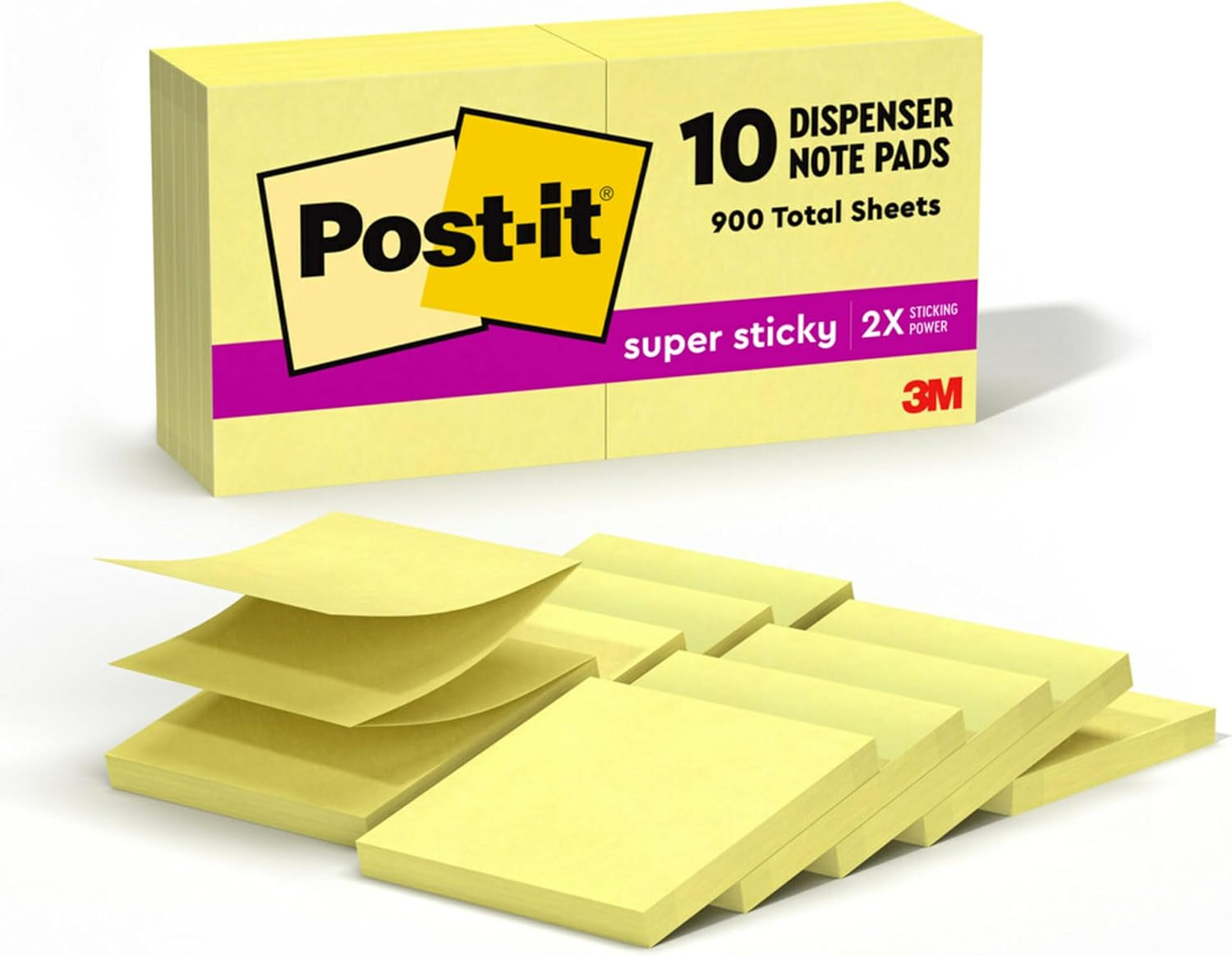Post-It R330-6SST Super Sticky Pop-Up Notes, 76Mm X 76Mm, Bora Bora Collection Recycled, 6 Pads