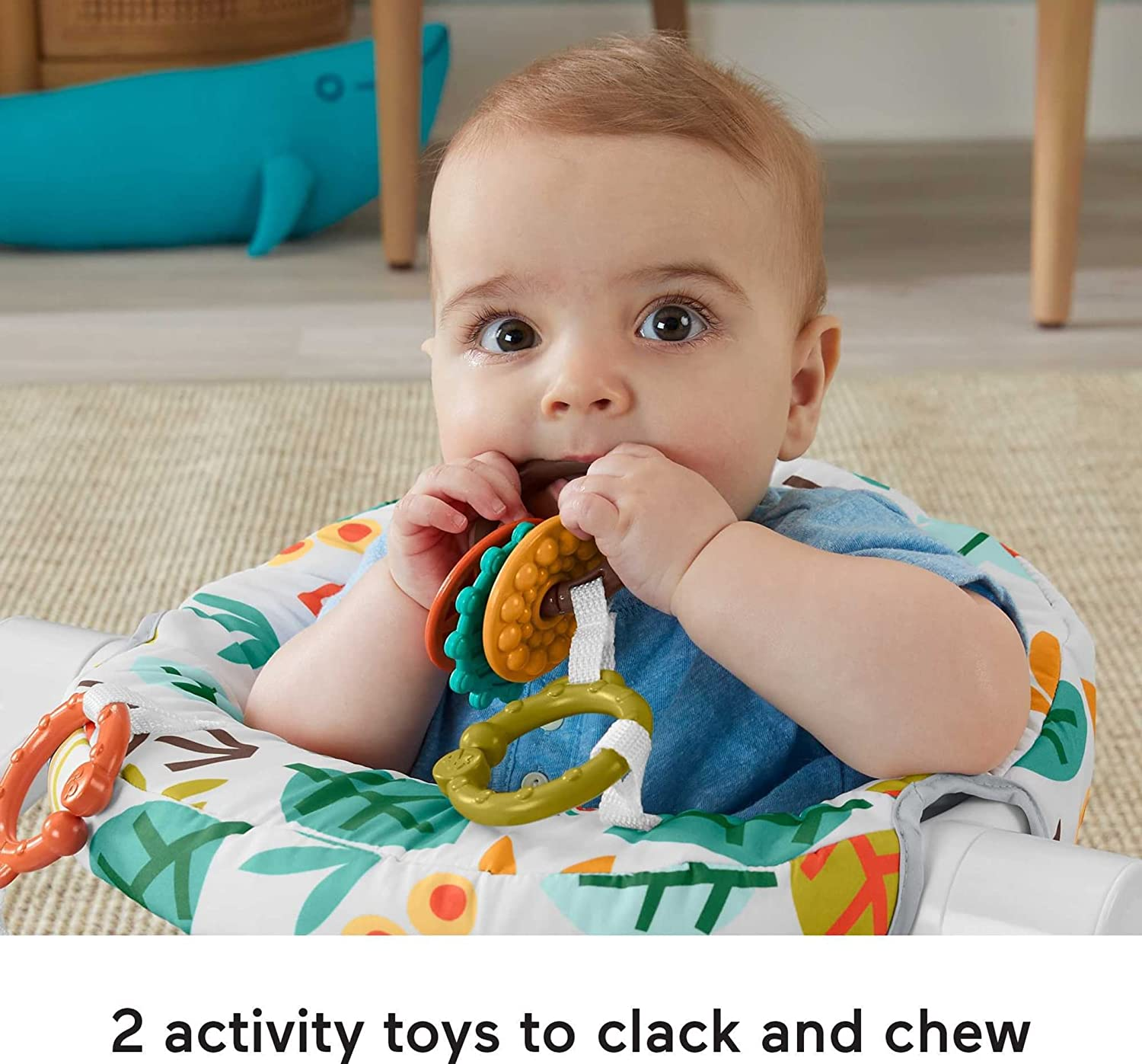 Fisher-Price Portable Baby Seat with Toys, Baby Chair for Sitting Up, Sit-Me-Up Floor Seat, Whimsical Forest image number 3