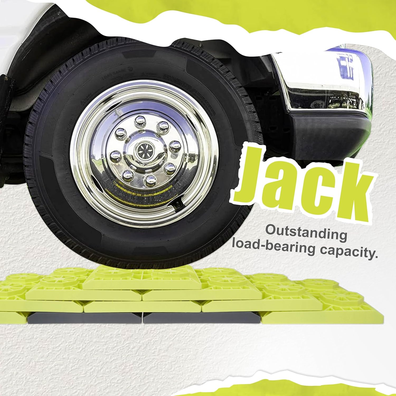 LTWHOME Rv/Caravan Leveling Blocks Heavy Duty for Leveling Single and Dual Wheelsand Jacks 21.5 X 21.5 Cm (Pack of 10) image number 2