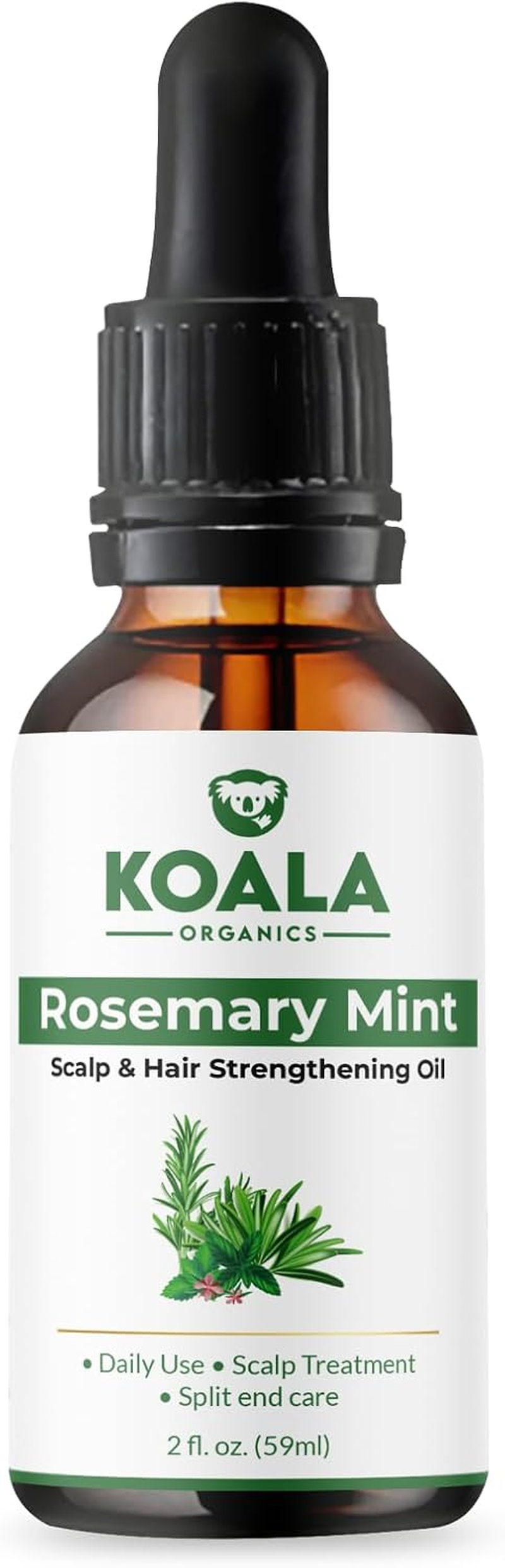 Koala Organics Rosemary Mint Scalp and Hair Strengthening Oil | Shop Local | Australia-Owned Brand | Hair Oil with Biotin & Natural Oils | Jojoba + Castor Blend | 59 ML image number 5