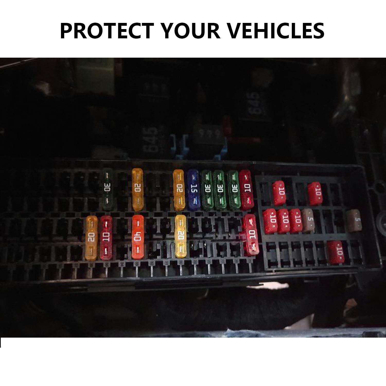 282 Pieces Car Fuses Assortment Kit - Blade Fuses Automotive - Standard & Mini & Low Profile Mini Size (2A/5A/7.5A/10A/15A/ 20A/30A/40AMP/ATC/ATO) Replacement Fuses for Marine, Auto, RV, Boat, Truck image number 3