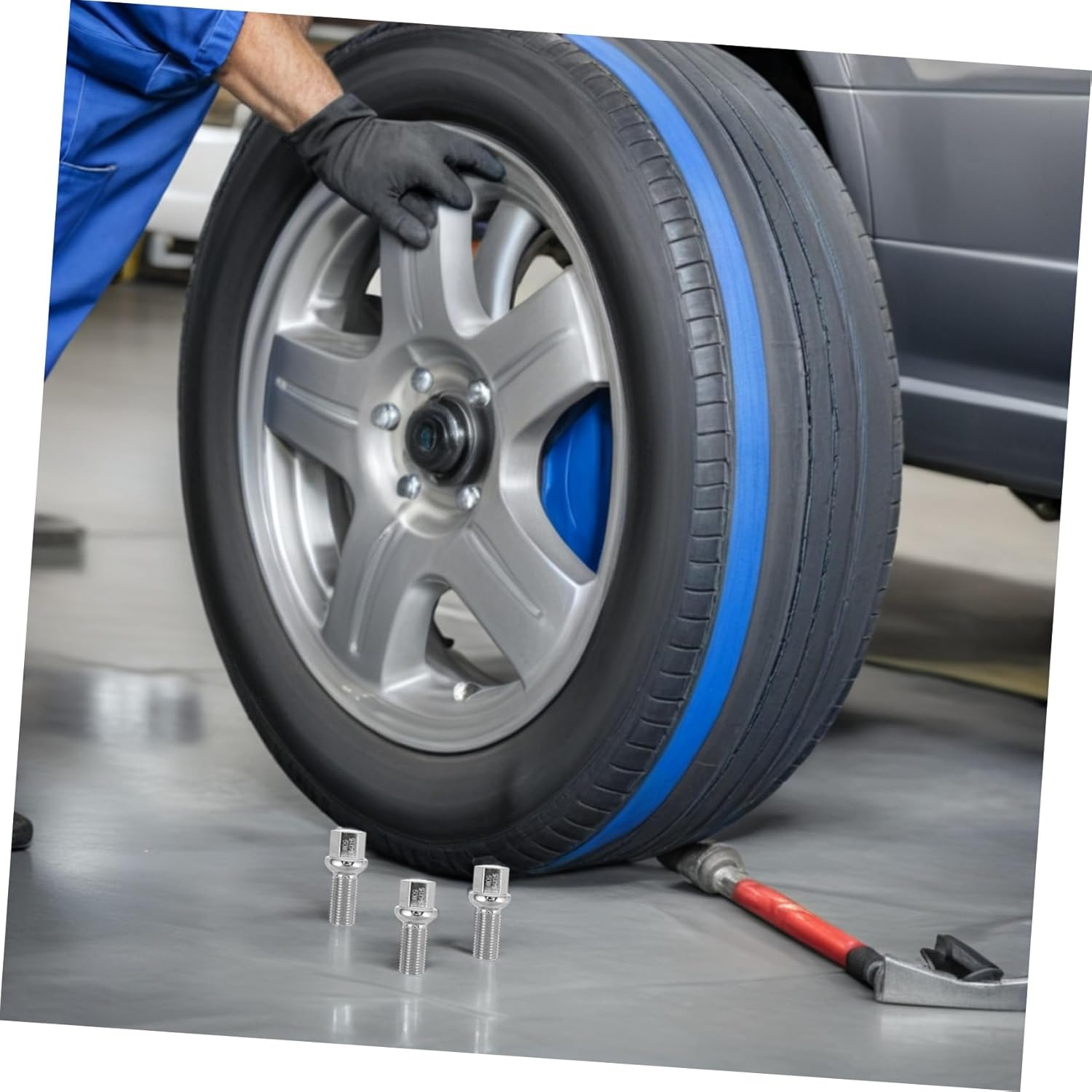 5Pcs Chrome Wheel Hub Bolts with Dual Seat Structure Fit Lug Nut Replacement for Car Tires Enhanced Corrosion Resistance for Maintenance and Emergency Repairs image number 2