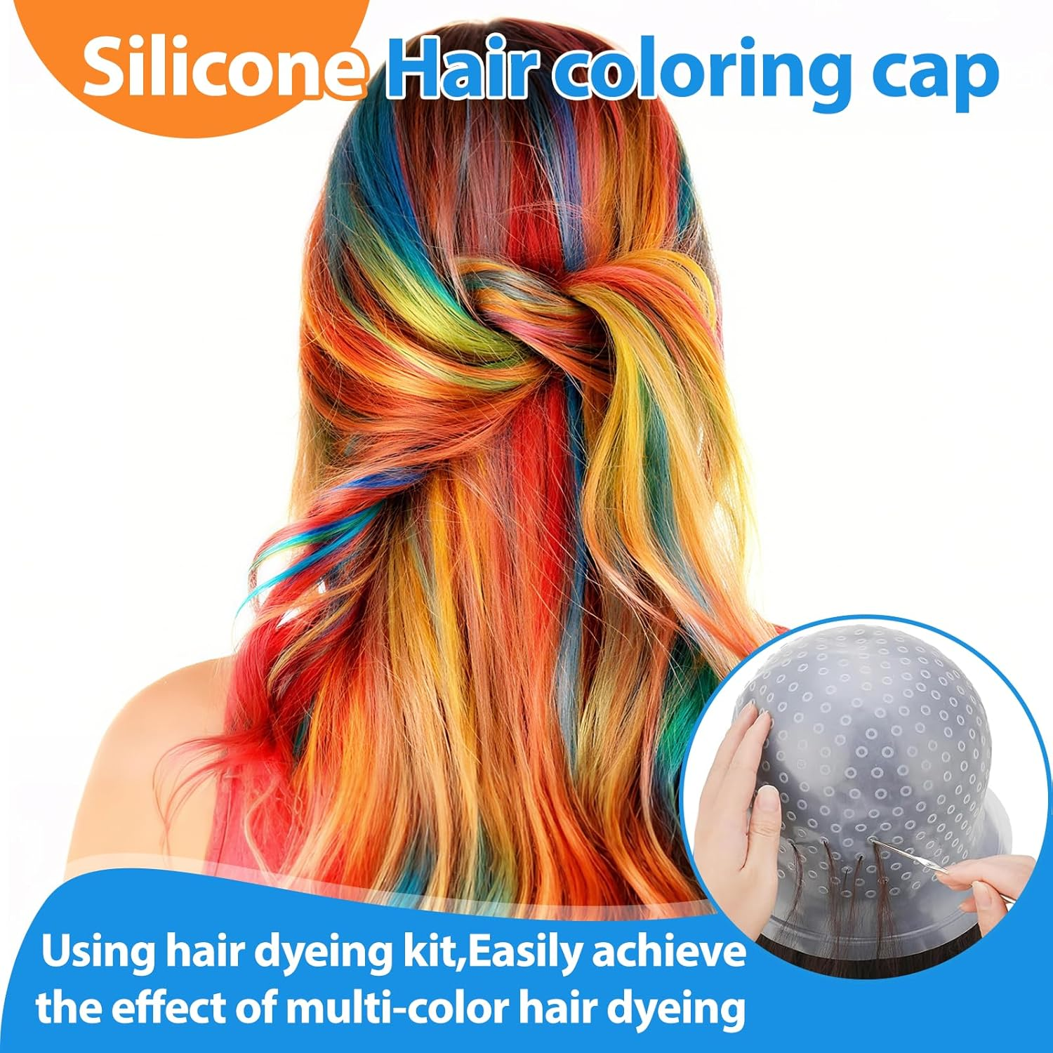 23-Piece Hair Dye Brush Set, Hair Dyeing Accessories, Hair Colouring Tool, with Silicone Hair Dye Cap, Hair Dye Brush, Hair Clips, Black Latex Gloves, Ear Plugs, Folding Bowl, Scarf, Bath Cap image number 2