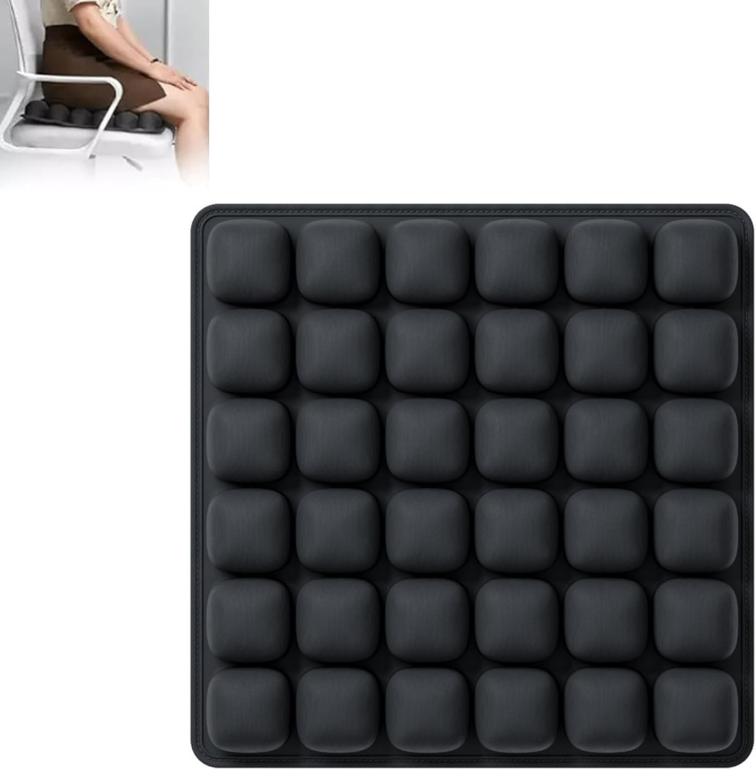 Travel Cushion,Portable Travel Cushion,3D Air Cell Seat Cushion,With 36 Air Bags,For Pressure Relief,Tailbone Protection,Suitable for Airplanes,Wheelchairs,Car Sets,Office Chairs image number 2