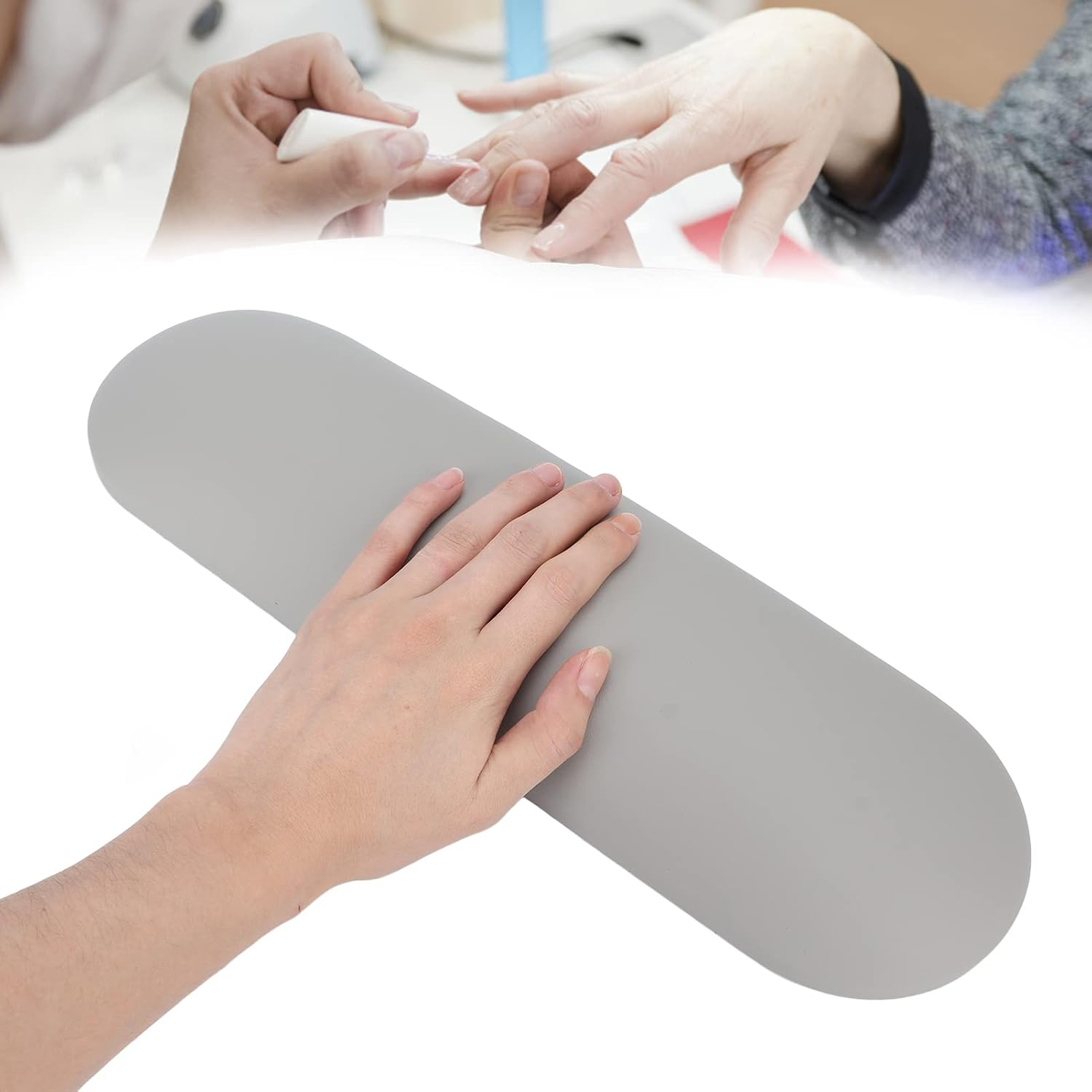 Nail Art Pillow Soft Lightweight Manicure Hand Rest Cushion Gray