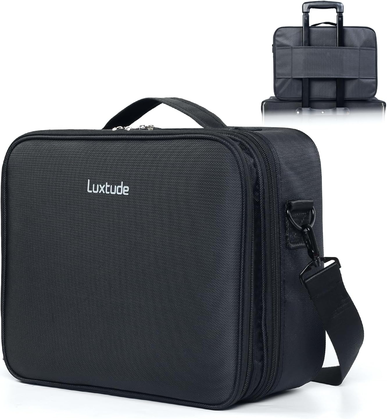 Luxtude Eva Cable Bag Organiser, Hard Shell Protection Electronic Cable Organiser Bag, Cable Organiser Bag, Tablet Bag, Electronic Accessories Case for Ipad (Up to 11 Inches), Charging Cable, Power