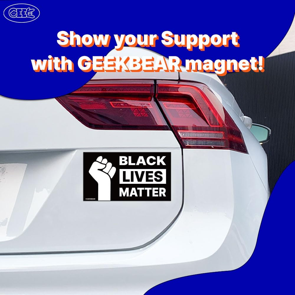 GEEKBEAR Black Lives Matter Car Magnet - Reflective, Weather-Resistant, Eye-Catching - 7 X 4 in (Fist) - Fist image number 6