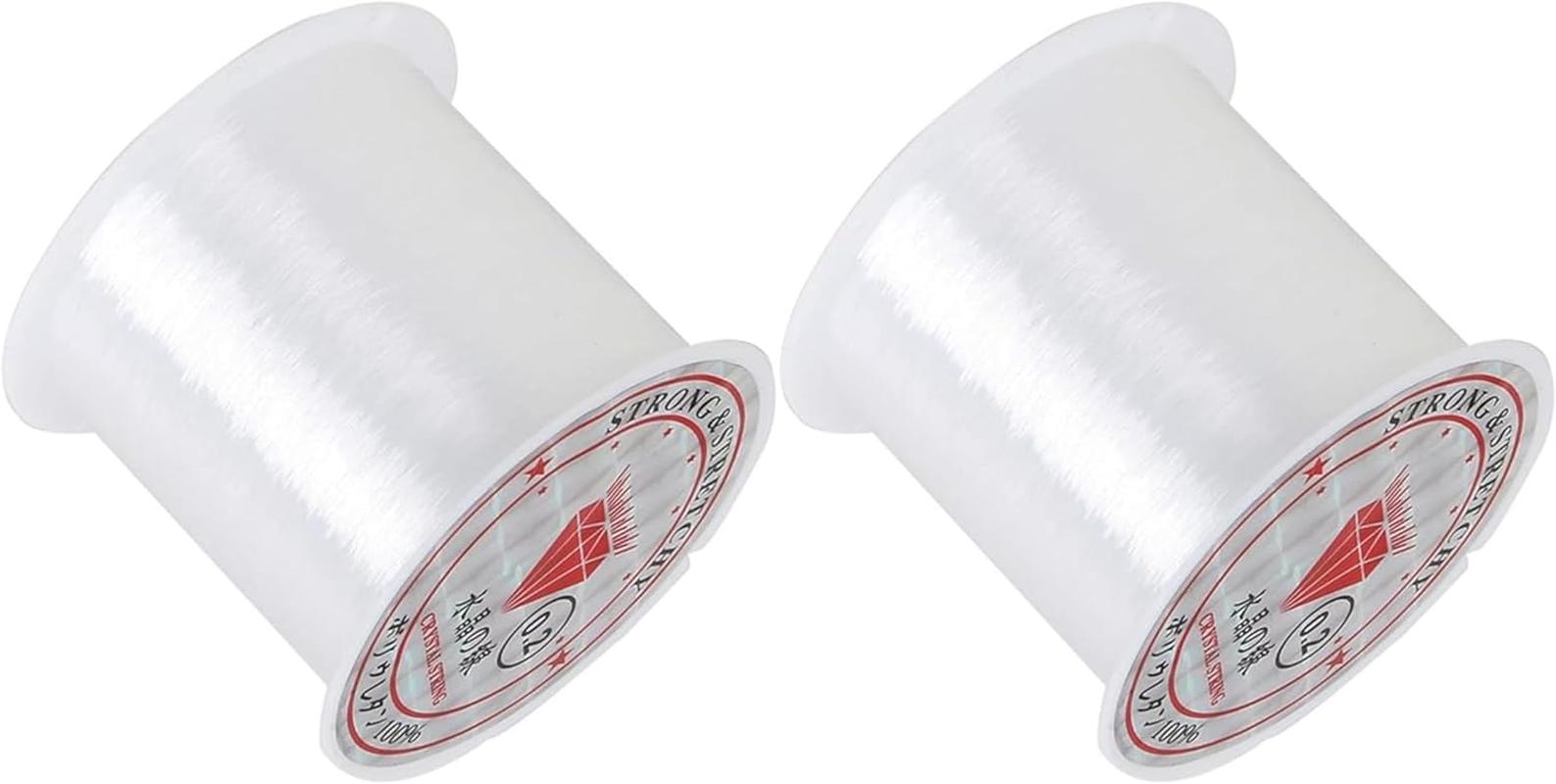 2 Roll Transparent Fishing Thread,Crystal Fishing Line Ultra-Strong Invisible String Clear Nylon Fish Fishing Line Spool Beading String for the Hanging Ornaments, Sew Hobby, Bead and Crafts (0.2Mm) image number 6