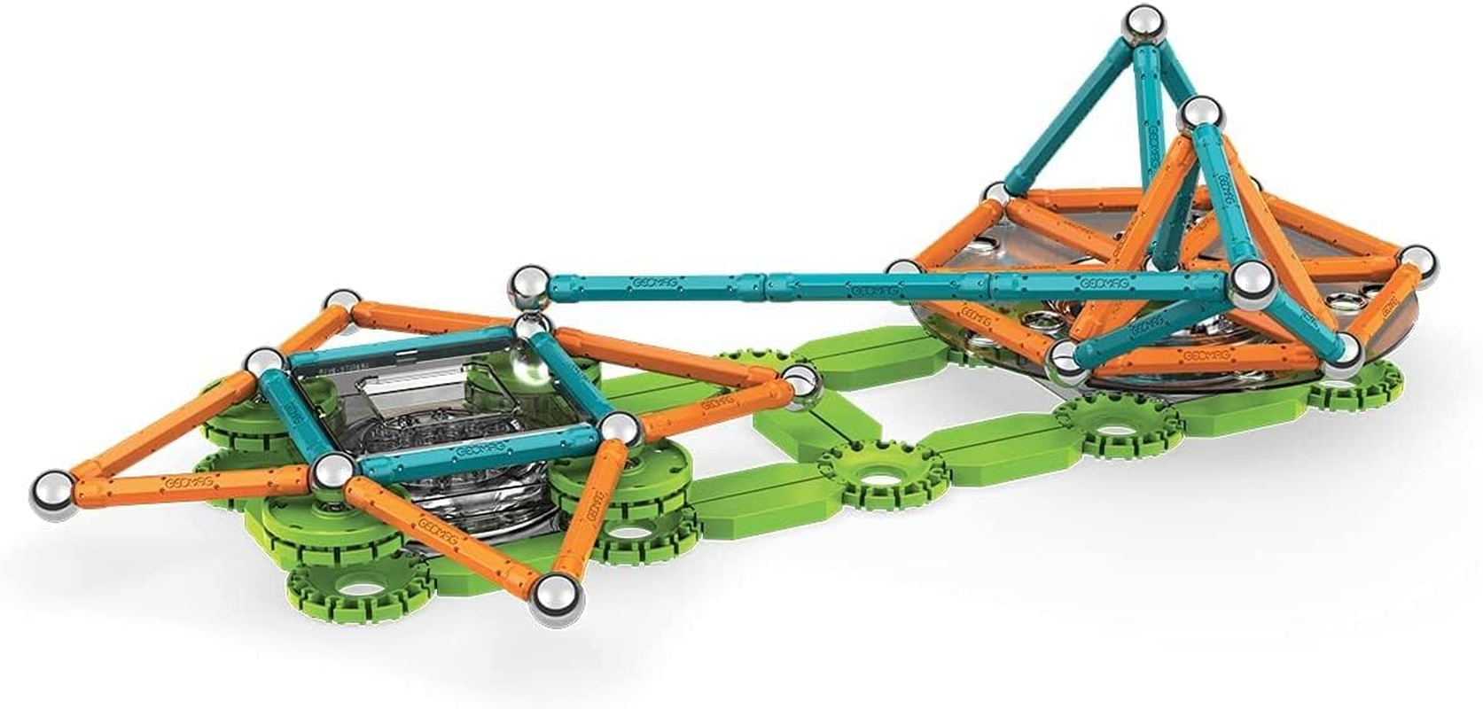 Geomag - Mechanics Motion Magnetic Gears - Educational and Creative Game for Children - Magnetic Building Blocks, Recycled Plastic - Set of 160 Pieces, Multi-Coloured, 768 image number 4