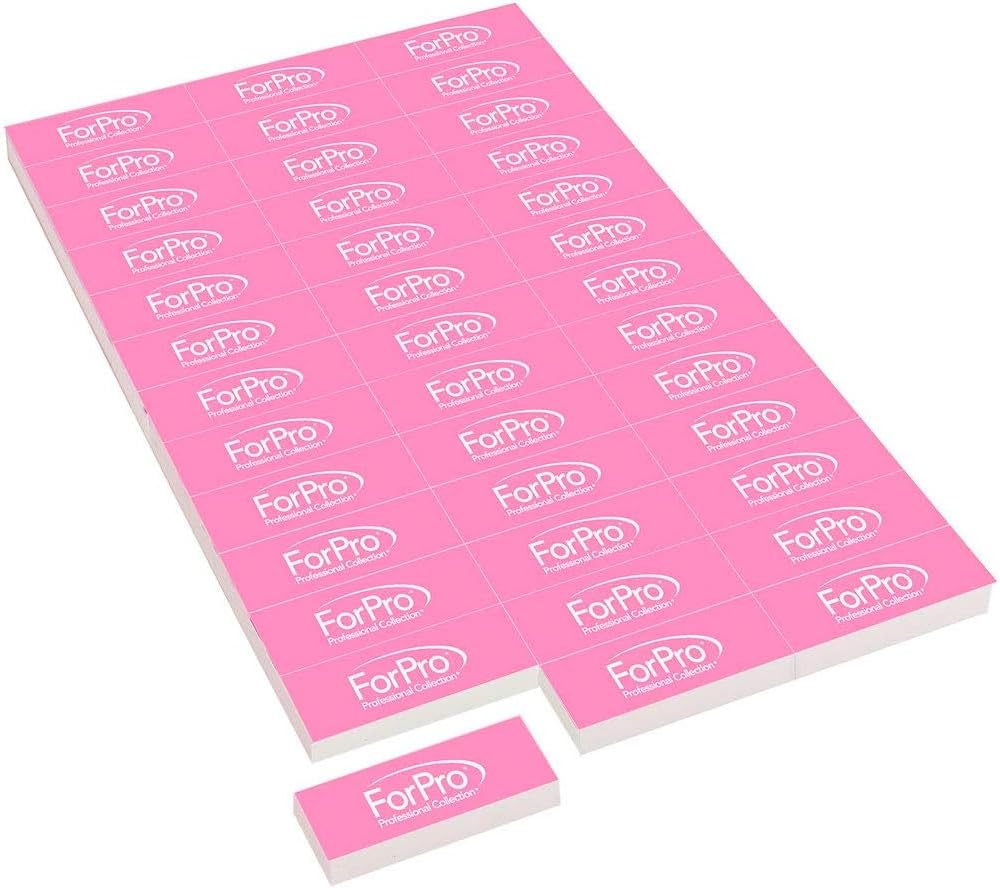 Forpro Sparkle Mini Buffer Sheet, Pre-Cut, Double-Sided Manicure & Pedicure Nail Buffers, Pink 400/White 4000 Grit, 39-Count image number 6