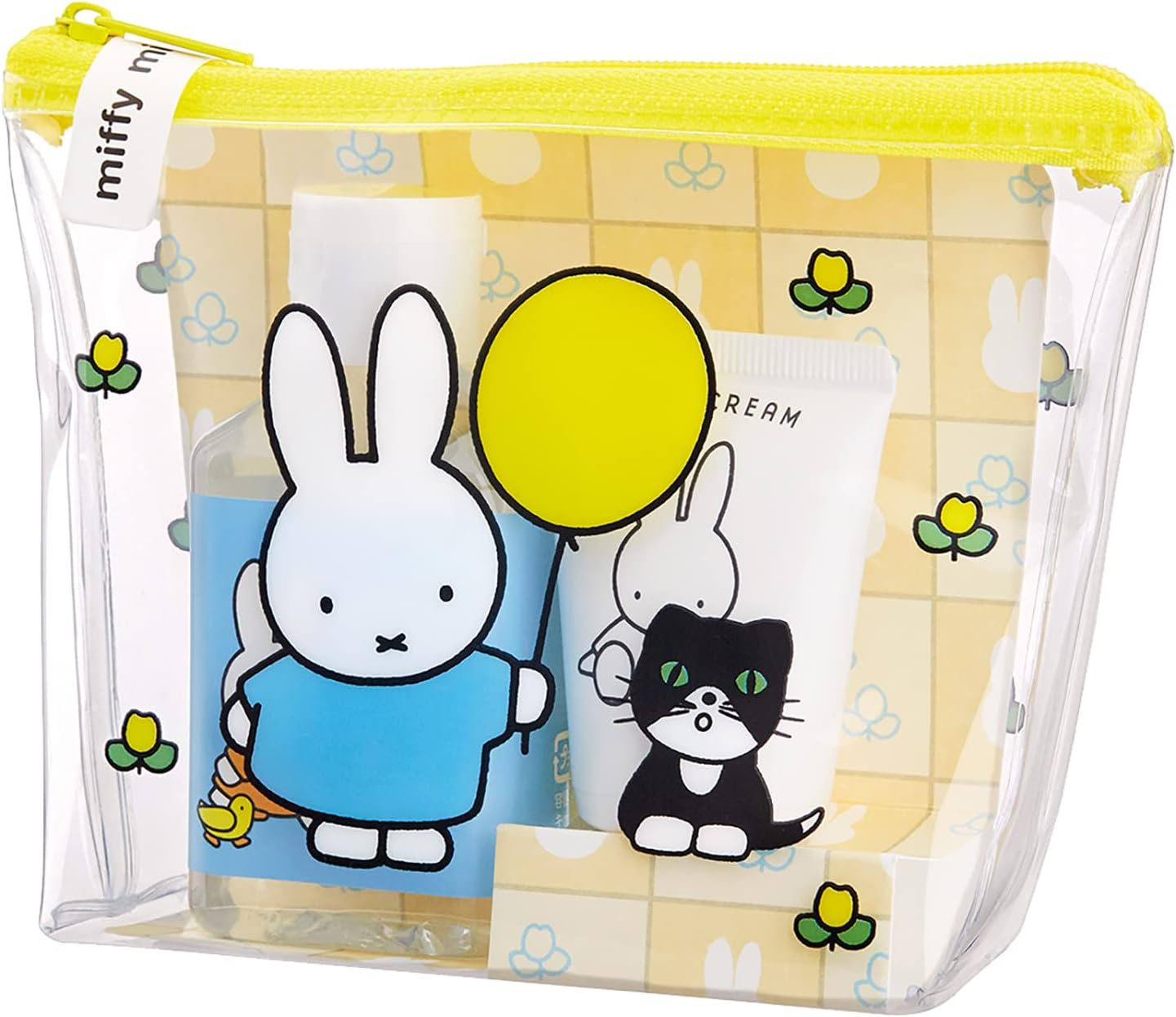 Global Product Planning Miffy Mini Hand Soap and Hand Cream Set (Present, Gift, Women, Men, Popular, Thank You, Birthday, White Day Pouch)
