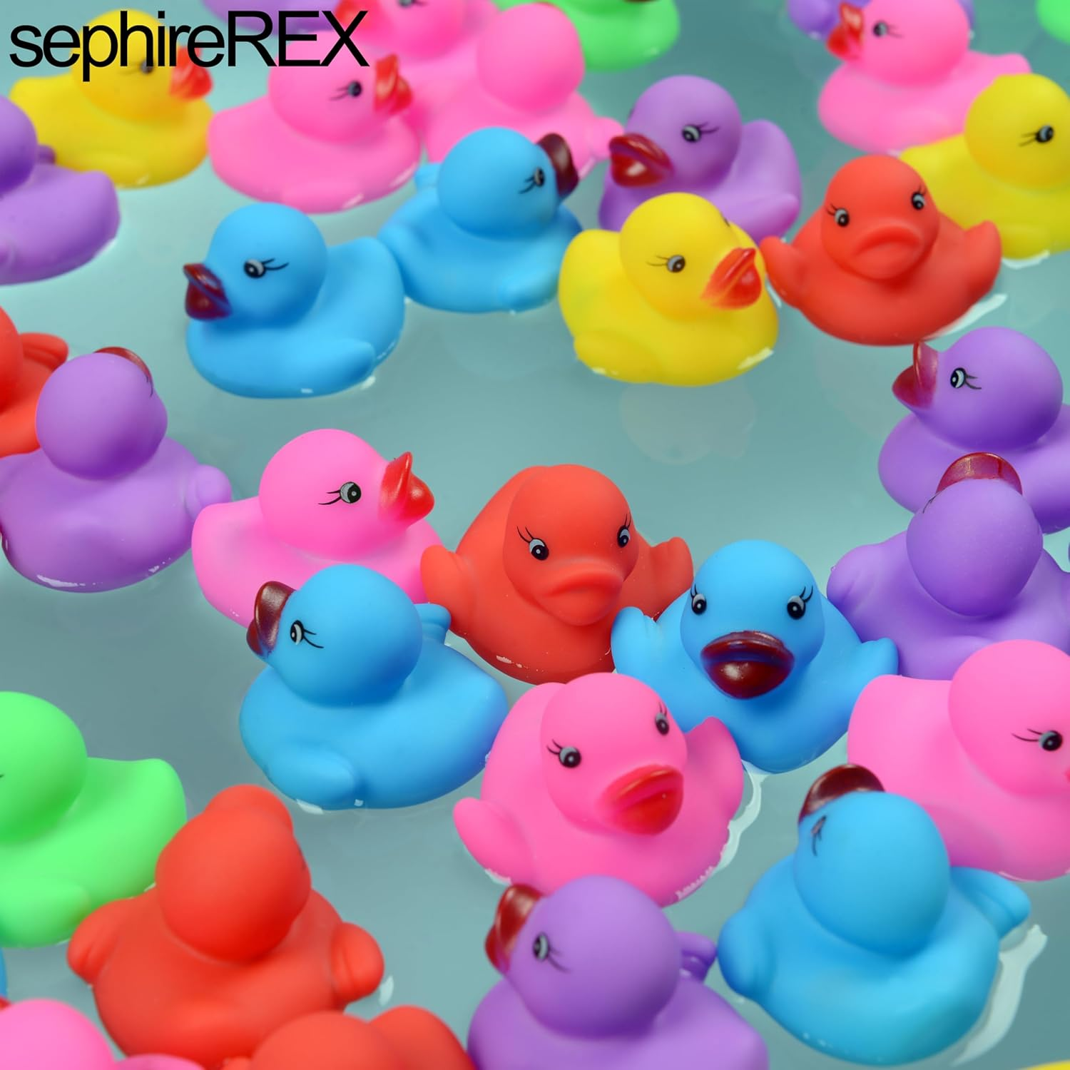 86-Pack Mini Bath Ducks Set, Mini Colorful Rubber Duckies Bath Toy for Child, Float & Squeak Tiny Ducks Pool Toy Set for Kids Party Favors,Birthday Party Supplies,Prize Rewards image number 1