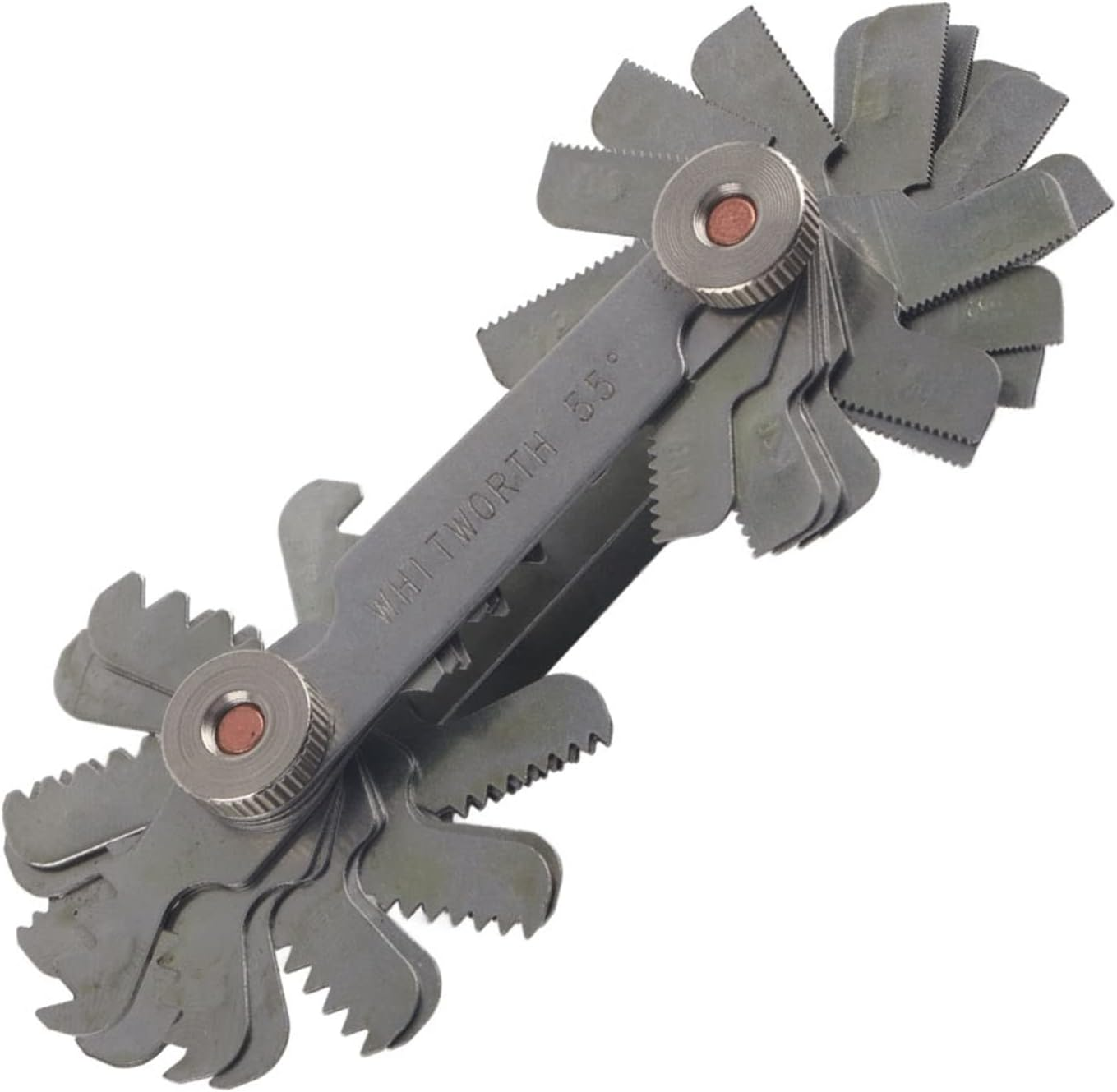 Thread Gauge, Engineer Adjustable Thread Gauge for Lathes (Metric+Imperial(52Pc)) image number 1