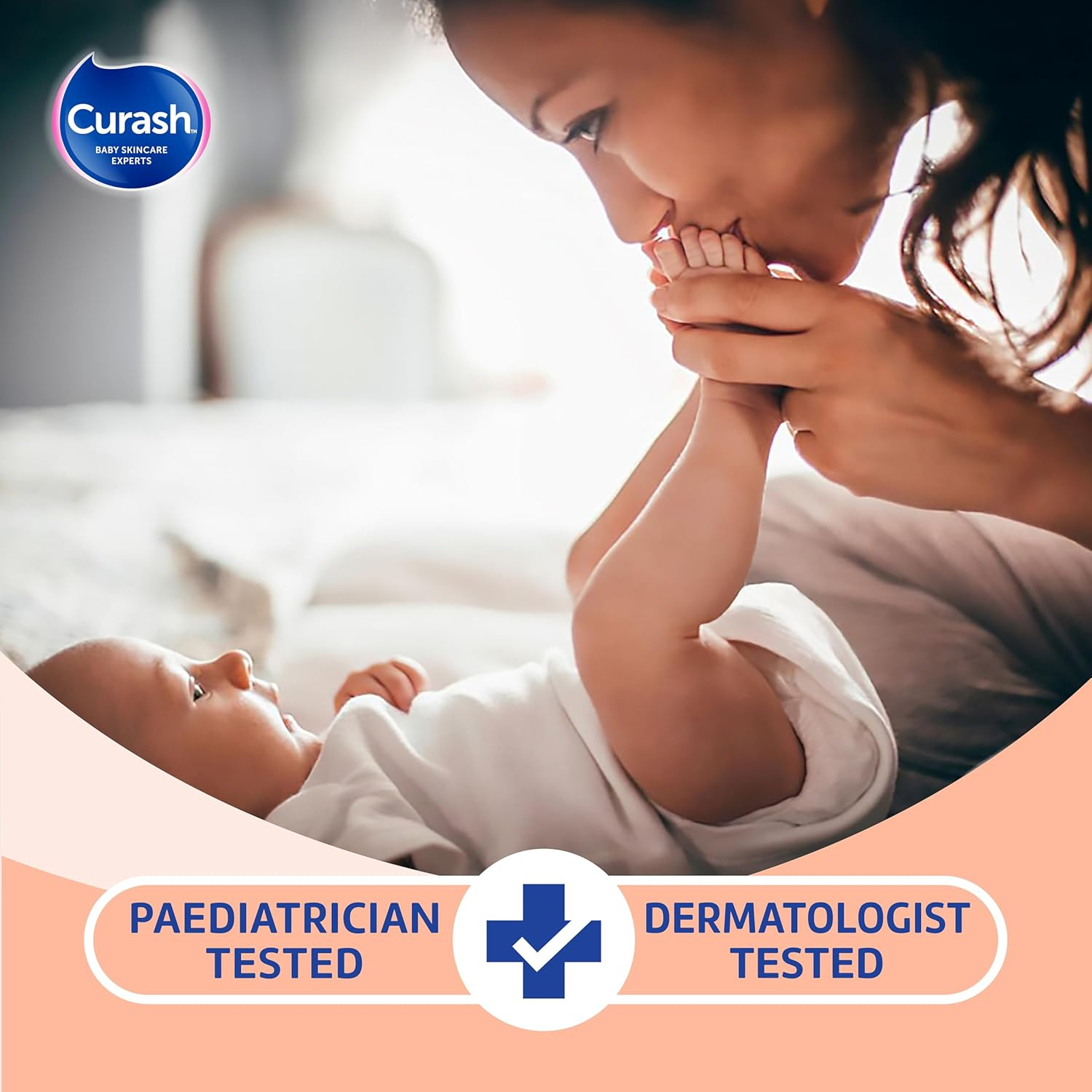 Curash Gentle Shampoo & Conditioner, 400Ml - Tear Free, for Sensitive Skin, Hypoallergenic with Calendula Oil and Aloe Vera, Free from Parabens, Colour and Fragrance - for Newborns and Toddlers image number 1