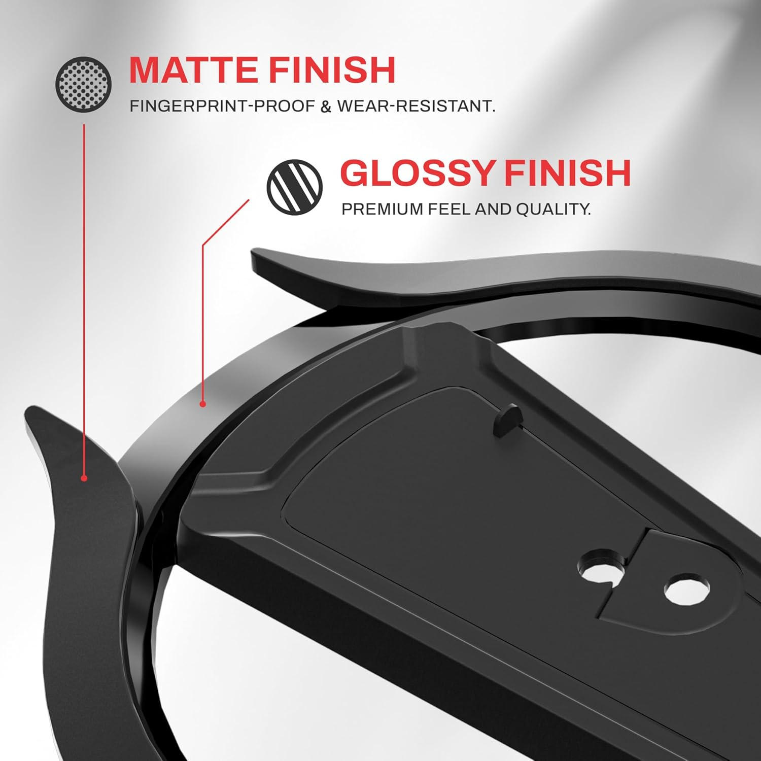 Playvital Vertical Stand for Ps5/Slim/Pro/Standard Console Disc & Digital, Space-Saving Holder Base Accessories for Ps5/Pro/Slim with Anti-Slip Pads, Enhanced Stability - Black - White image number 7