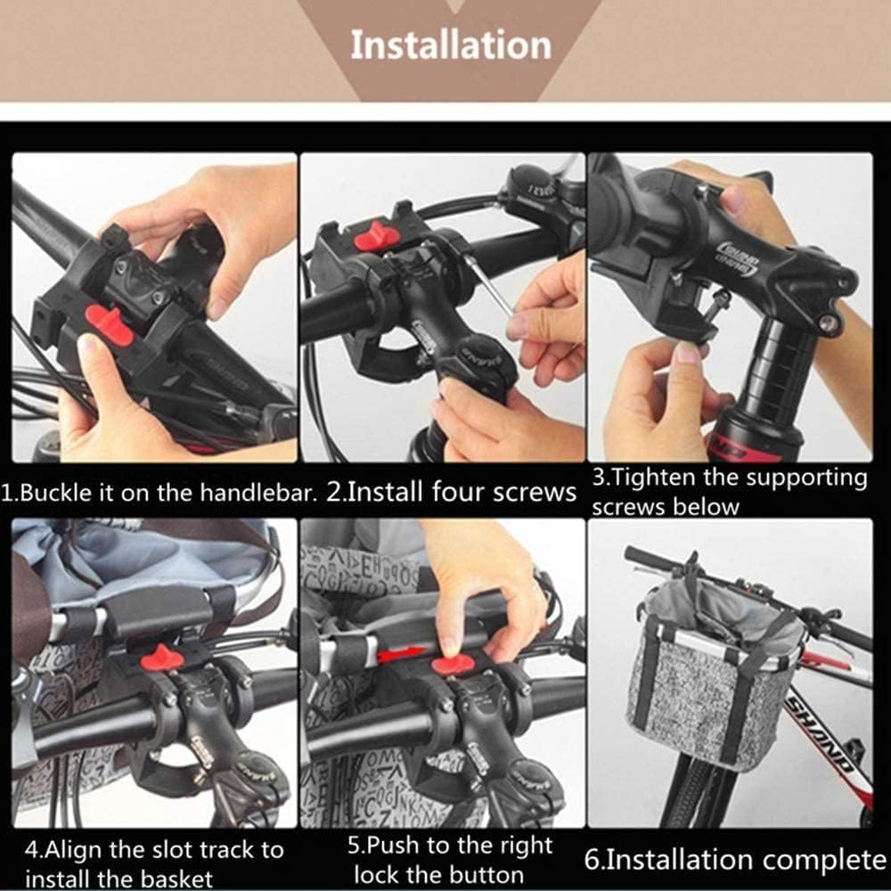 Cozioz Quick Release Bike Basket &ndash; Removable Handlebar Front Basket for Small Pets, Cats, and Dogs, Detachable Cycling Picnic Bag for Commuting, Shopping, and Camping