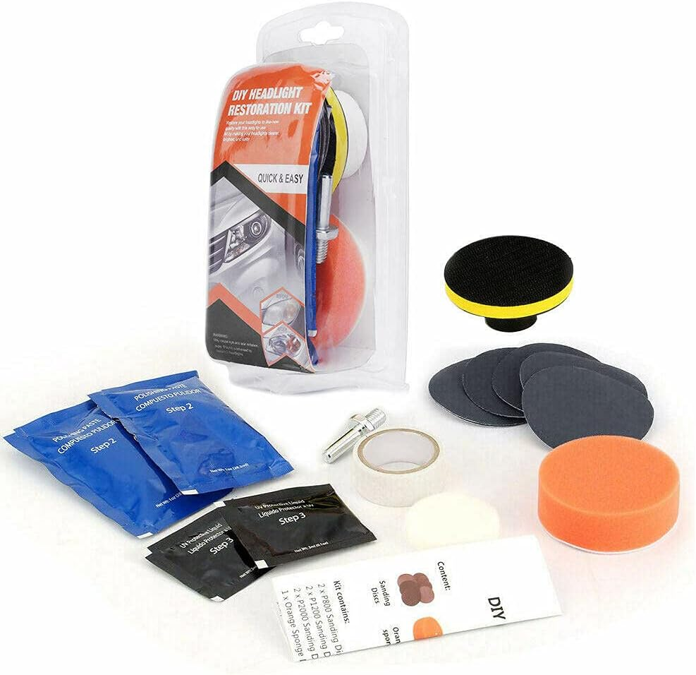 Ozstock Pro Car Lens Headlight Restoration Kit Polishing Sanding Cleaner Repair Tool image number 3