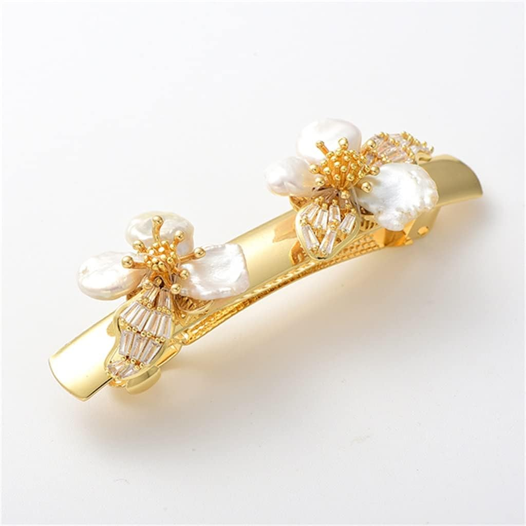 Alligator Clip,Headdress,Hair Clamp,Hairpins,Pearl Multi-Style Spring Clip Duckbill One Word Clip Hairpin Top Clip Hair Accessories (Color : A, Size : One Size) image number 6