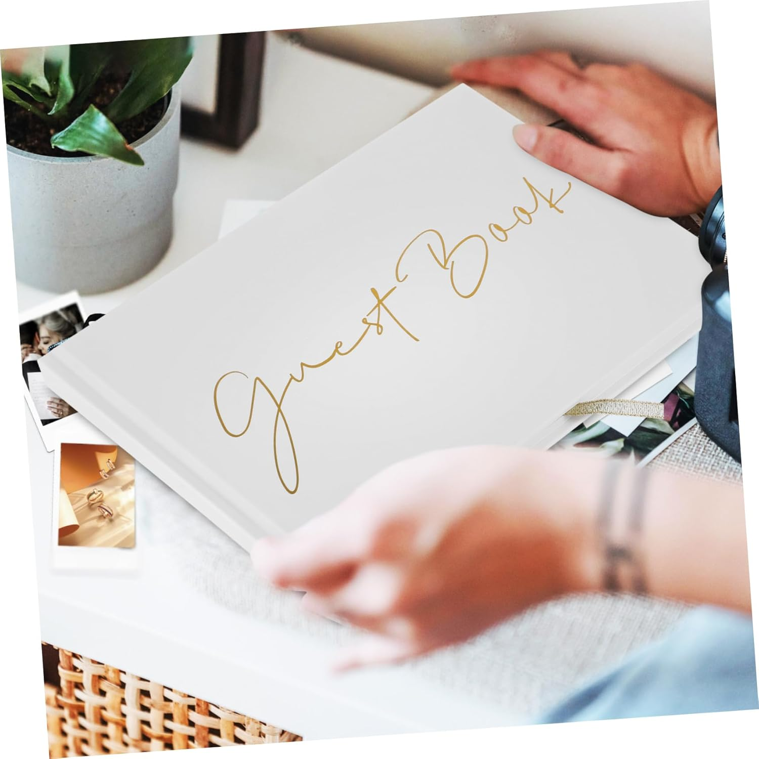 PRETYZOOM Wedding Guest Book Album Elegant Foil Design for Special Events Material for Weddings Birthdays and Home Gatherings Cherished Memories Captured image number 2