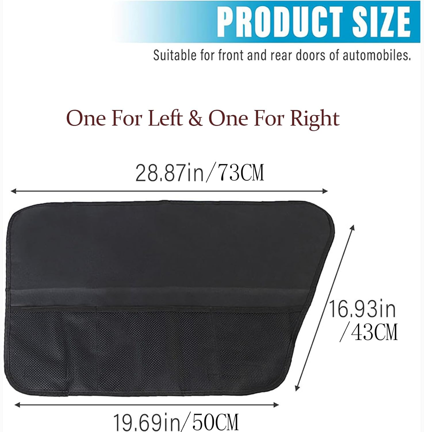 Yeanifeana One Pair Car Door Protector for Dogs, Waterproof Oxford Cloth Vehicle Pet Guard, Scratch Proof Automotive Interior Cover for Trucks/Suvs, Easy Install Removable Car Door Shield image number 6