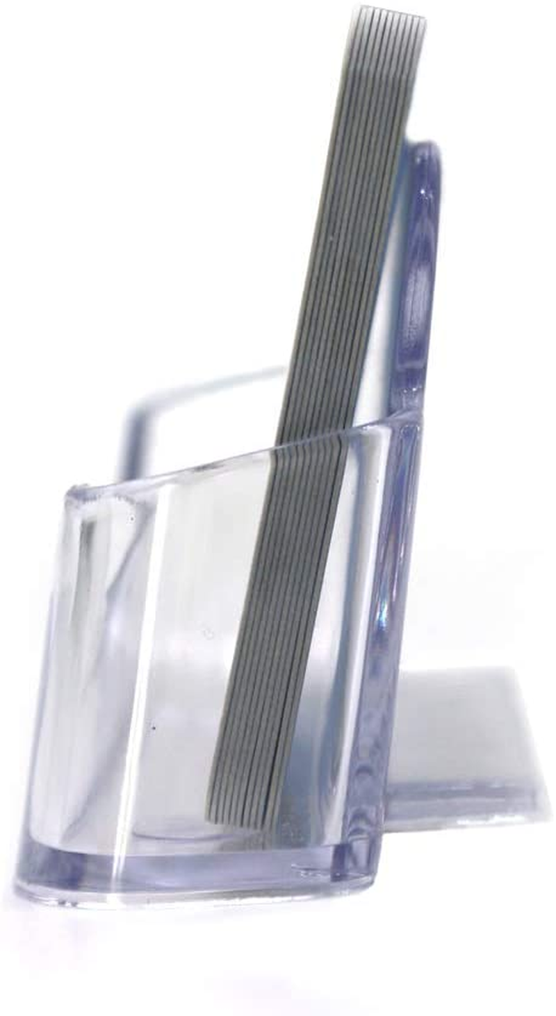 16 Pack Clear Desktop Business Card Holder Display, Plastic Business Card Stand for Office image number 4