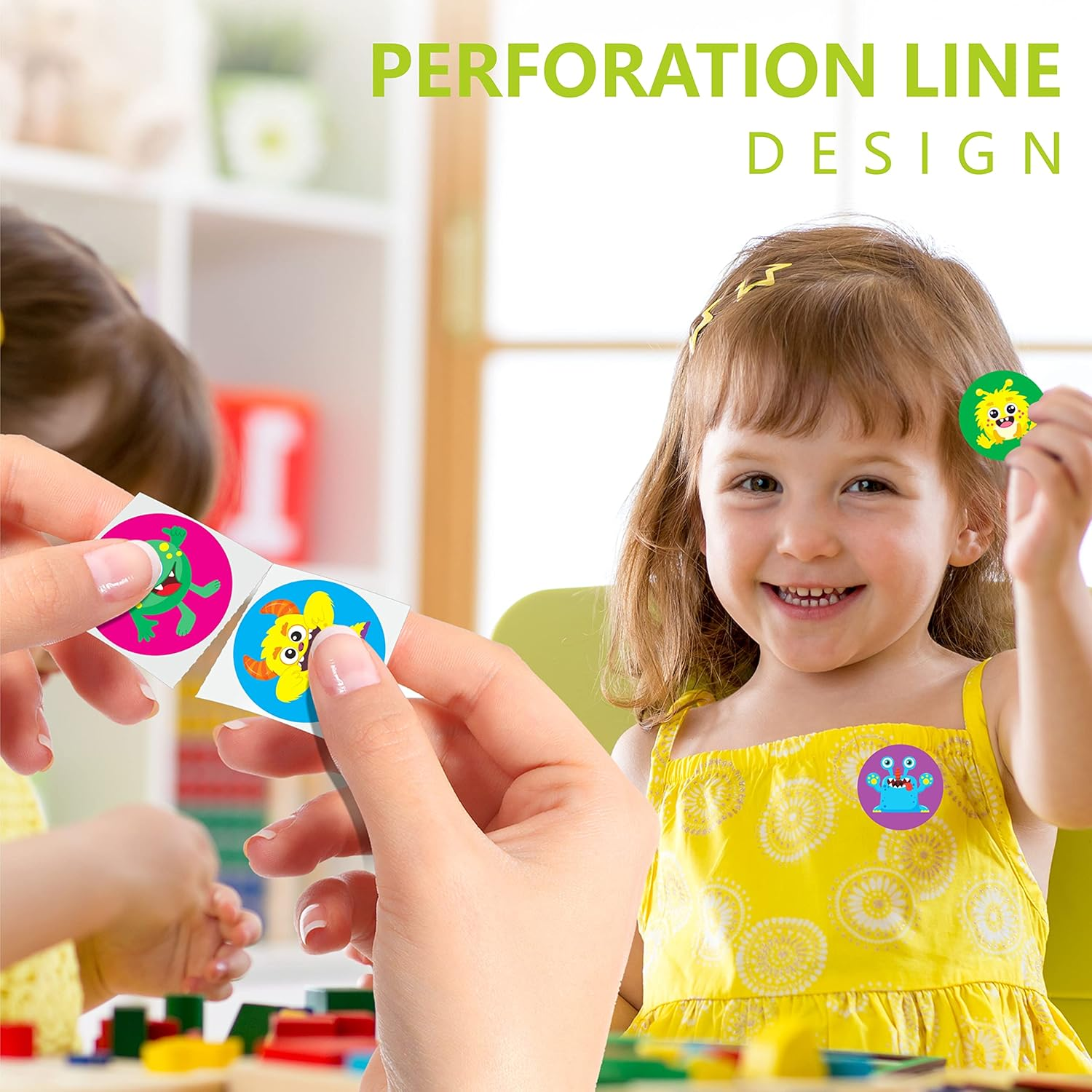 600 PCS Cartoon Monster Stickers for Kids, Party Decoration Teacher Reward Encouragement Motivational Decals 16 Designs Value Pack (1.5" in Diameter) image number 1