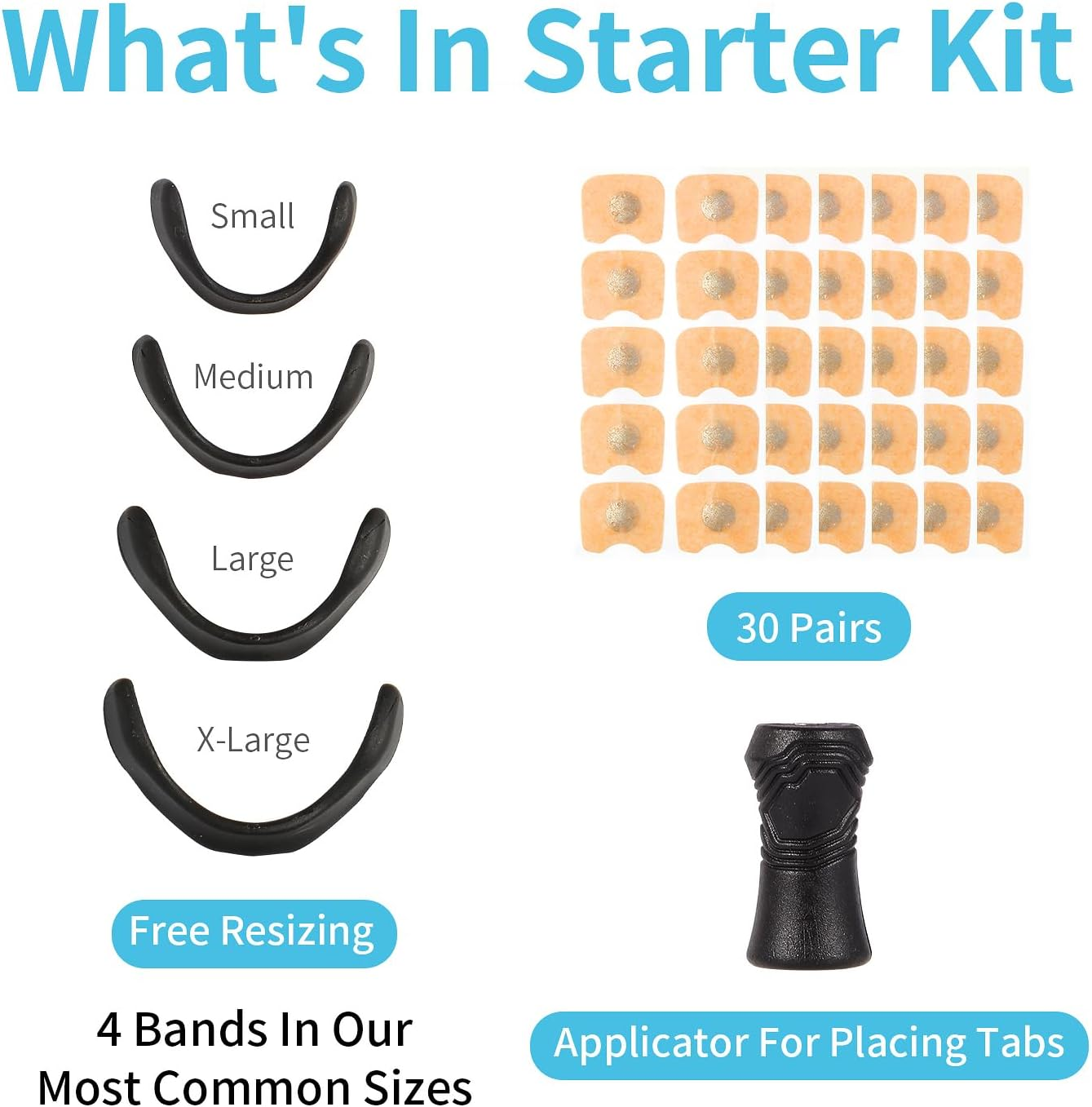 Sydroya Magnetic Nasal Strips (30 Pairs) - anti Snoring Breathing Nose Strips with Nose Clips, Skin Safe, Snore Relief Equipment for Sleep Sports, Stop Snoring Aids for Men & Women (Black) image number 4