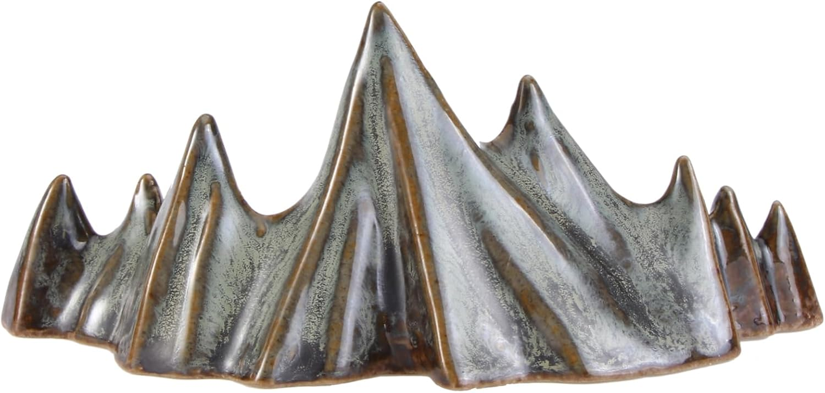 VANZACK 1Pc Ceramic Peak Ornament for Desktop -Landscape Adornment Realistic Faux Rockery Decor for for Gardening and Photo Props image number 1