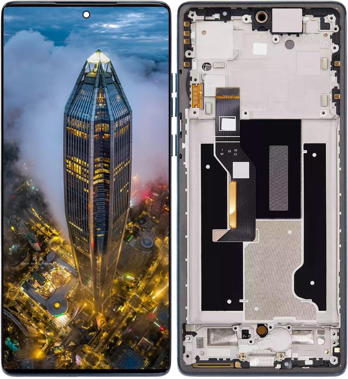 Gadget Troops (No Fingerprint) LCD Display Assembly for Motorola Edge 50 Fusion XT2429-2, MC424 Screen Replacement Kit (Blue) image number 1