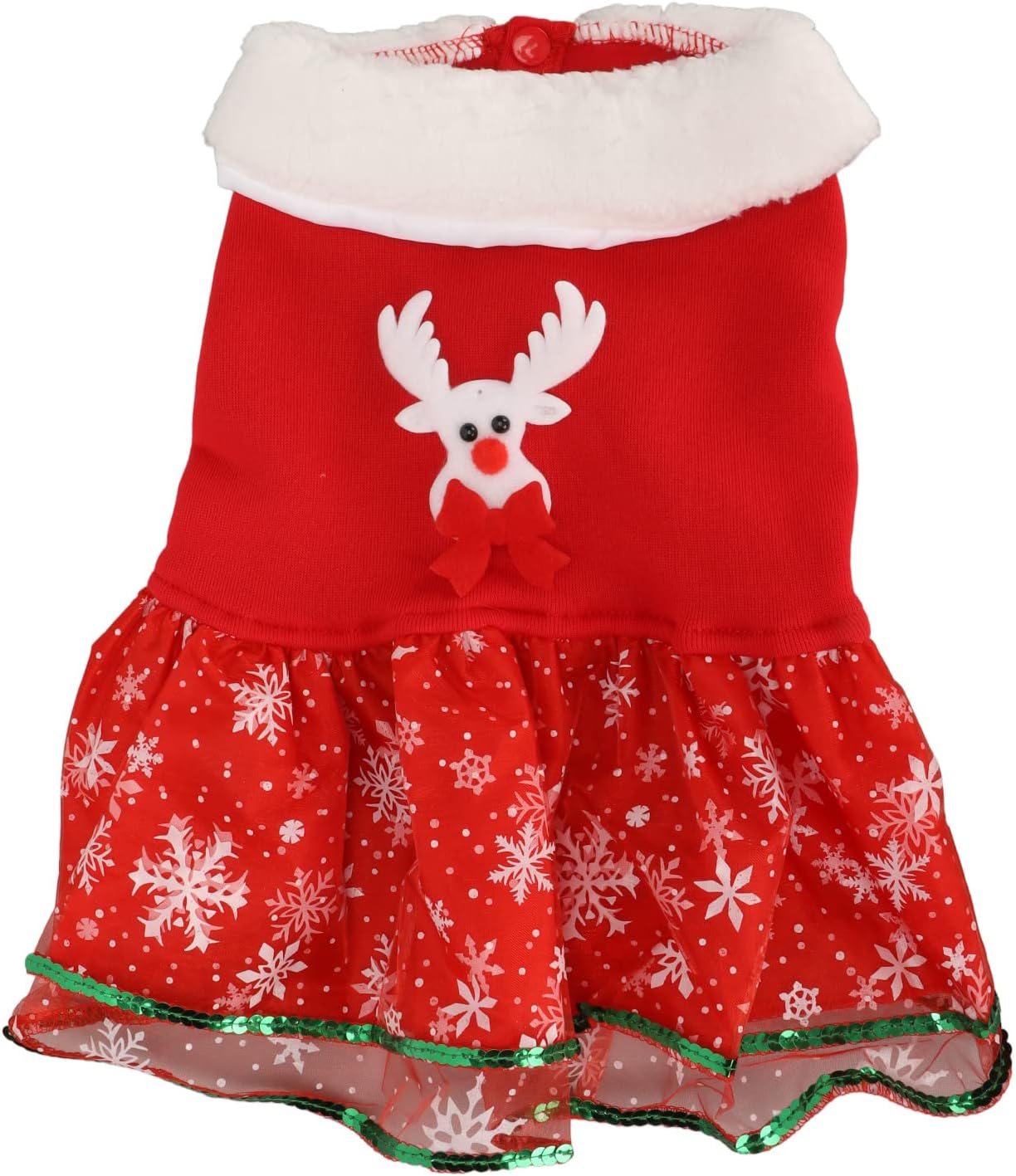 Pssopp Pet Christmas Dress Dog Christmas Outfit Innovative Elk Bow Knot Pet Costume Pet Christmas Costume for Small Dogs and Cats S image number 4
