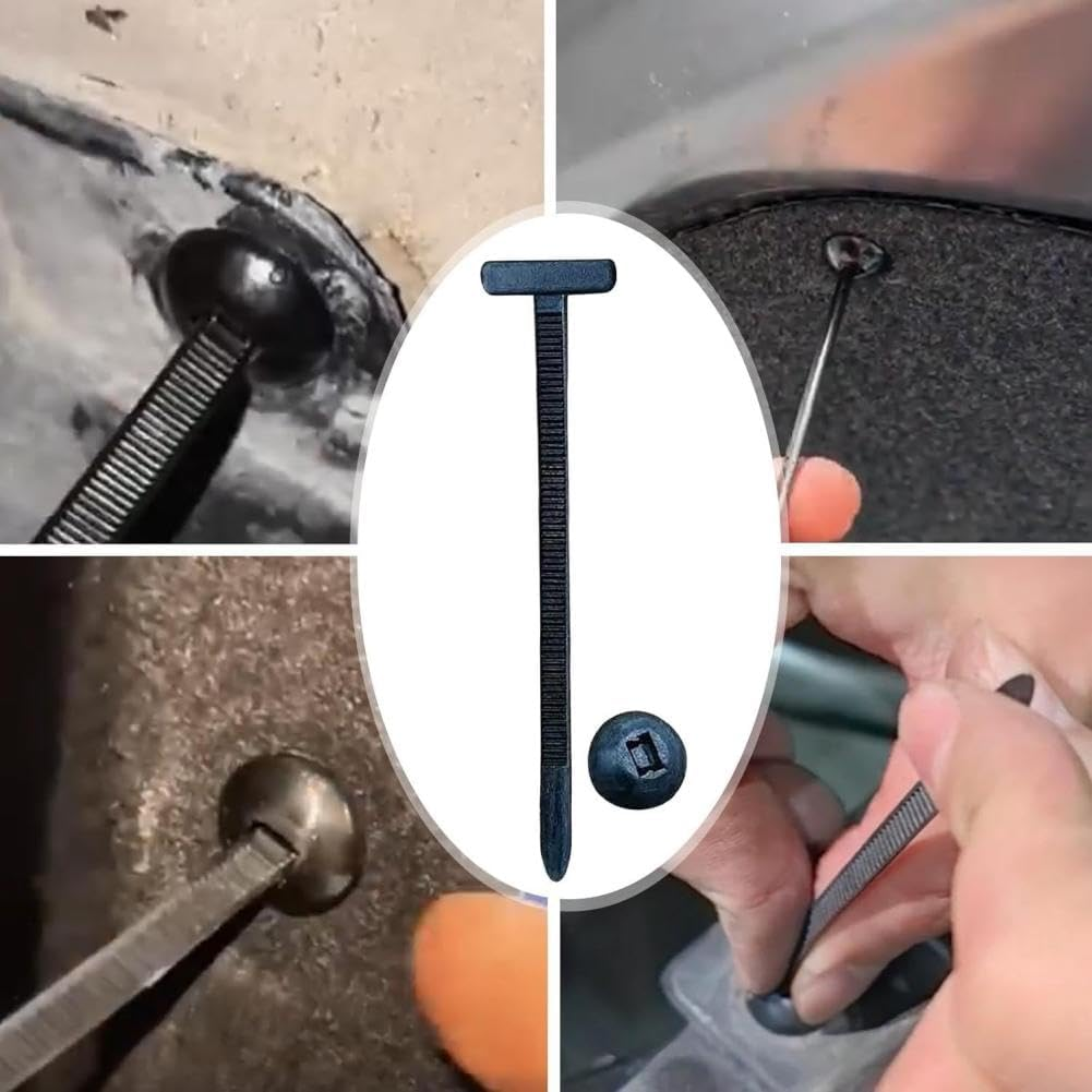 Nylon Universal Cable Tie Buckle, Heavy Duty Self Locking Nylon Zip Ties, UV Resistant Black Zipties for Car Daily Repair (50 Pcs)