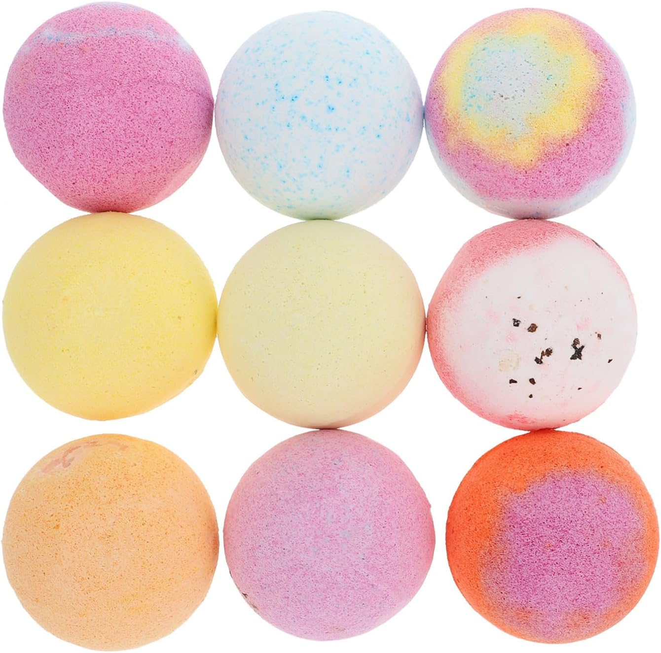 Beatifufu 9Pcs Essential Oil Set 60G Fragrant Bubble Balls for Spa Relaxation Moisturizing Bath Accessories Women and Boys and Girls