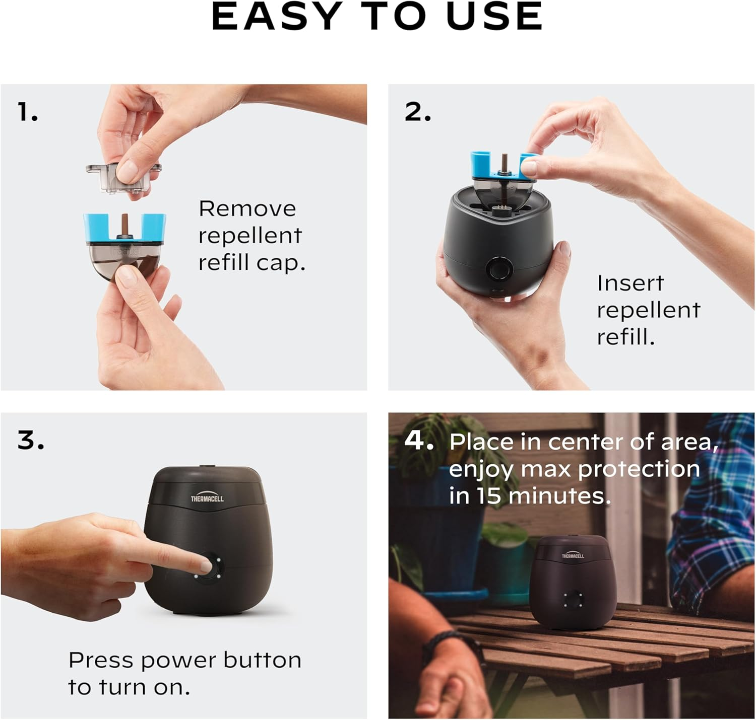 Thermacell Mosquito Repeller Refills, 40-Hour Protection, 28M&sup2; Area of Coverage, Scent-Free, Compatible with Radius and Rechargeable Repellers, 1 Pack image number 3