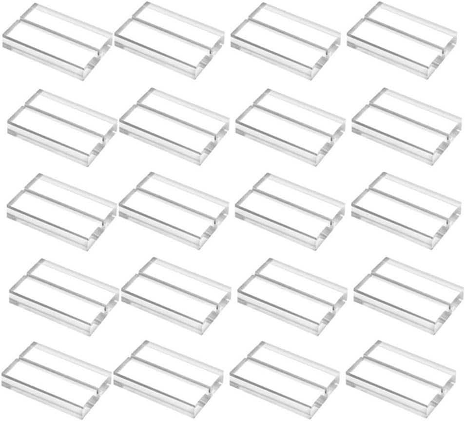 Card Display Stand, Photos Sign Holders, Cuicanfla 20 Pcs Clear Acrylic Place Card Holders, Table Number Stands with Card Slot, Name Card Display Stand for Shop Cafe Wedding Banquet Buffet Events Menu