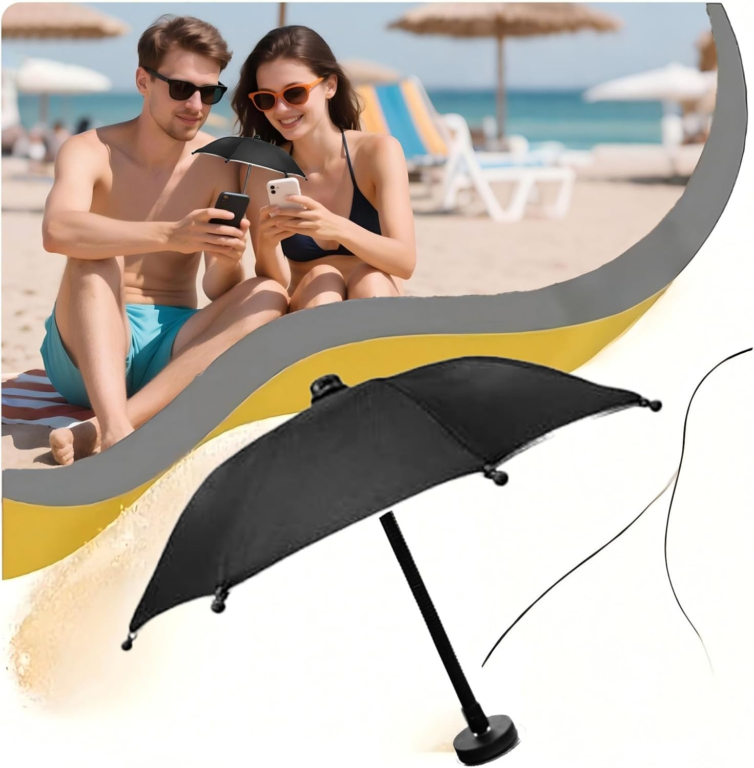 Rookii Phone Magnetic Car Navigation Shade Visor-Rain Protector,Universal Mini Anti-Reflective Glare Blocking Phone Sun Shade Shield,Umbrella for All Smartphones - Pink image number 2