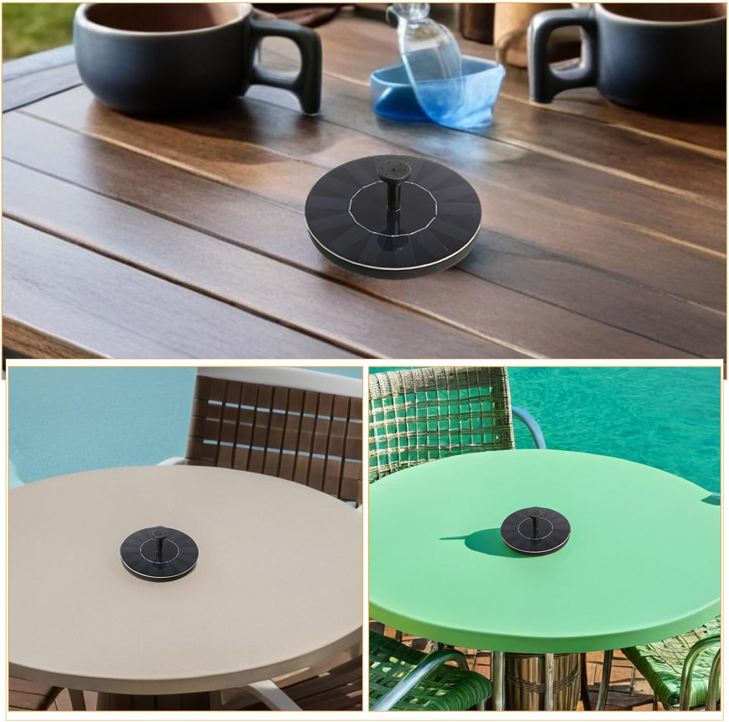 Solar Floating Fountain Pump Compact Solar Water Feature for Bird Bath Garden Outdoor Stable Floating Design with Smart Water Circulation Easy to Install image number 4