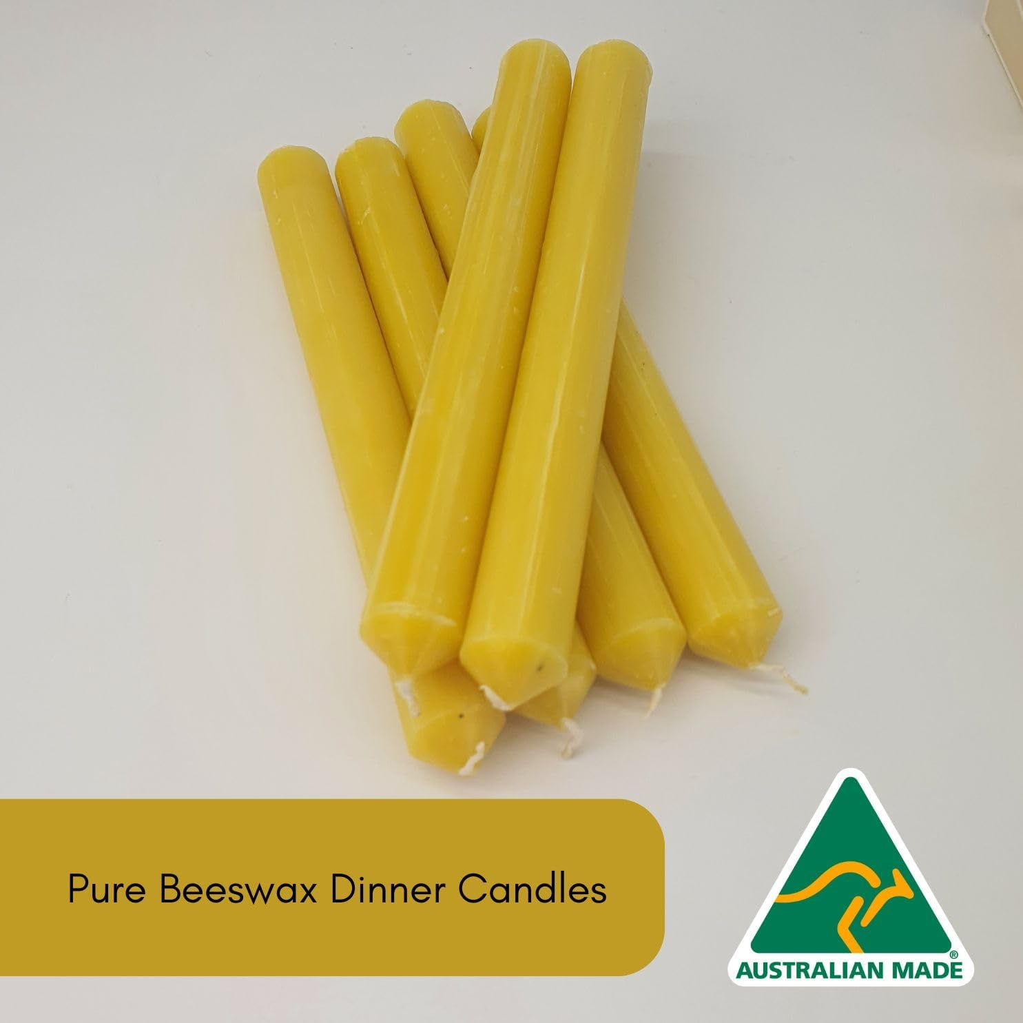 6Pcs Australian Made 100% Pure Organic Beeswax Tapered Candles, 14HR Burn Time, Meditation/Prayer Taper Candles - 22Mm X 220Mm, Natural Beeswax Candles, Organic Beeswax Taper Candles (22Mm X 220Mm) image number 2