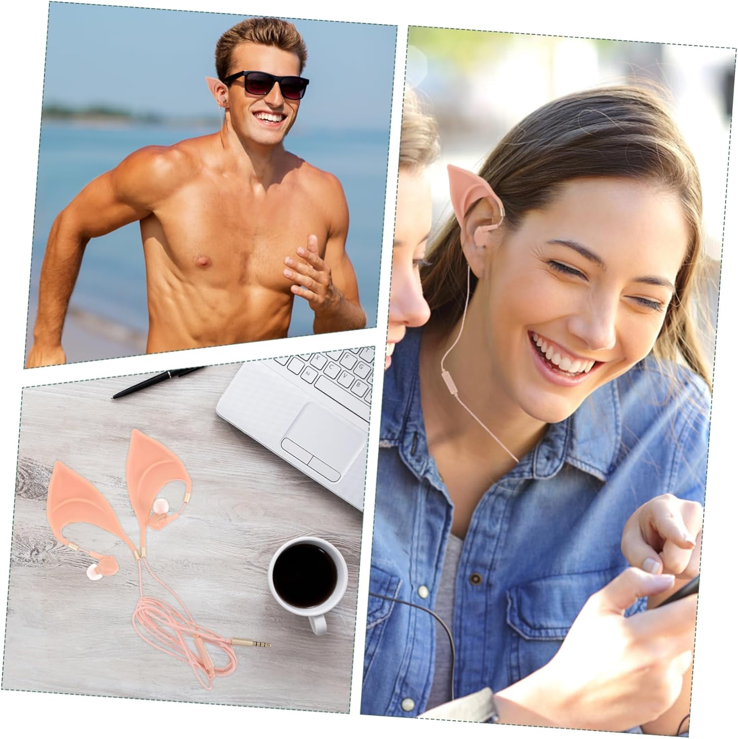 Operitacx in Ear Music Earbuds with Caps Lightweight Gaming Earphone for Laptop Mobile Devices Comfortable Fit Unique Halloween Accessory image number 6