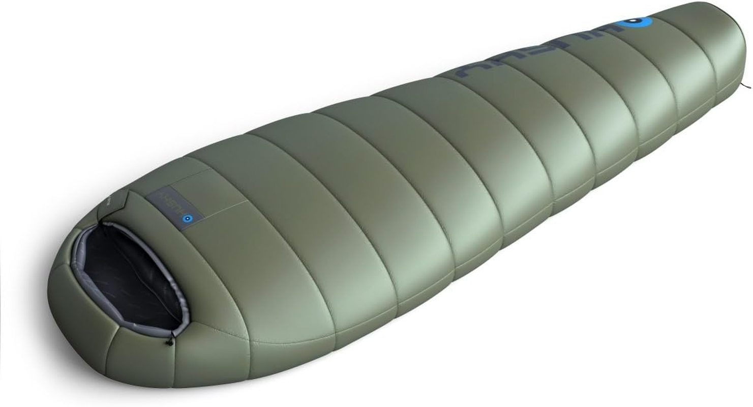 Husky Ruby Sleeping Bag 3 Seasons, Warm Mummy Sleeping Bag for Adults, Summer Sleeping Bag for Camping, Trekking and Outdoor (Dark Green, 220 X 85 Cm) image number 3